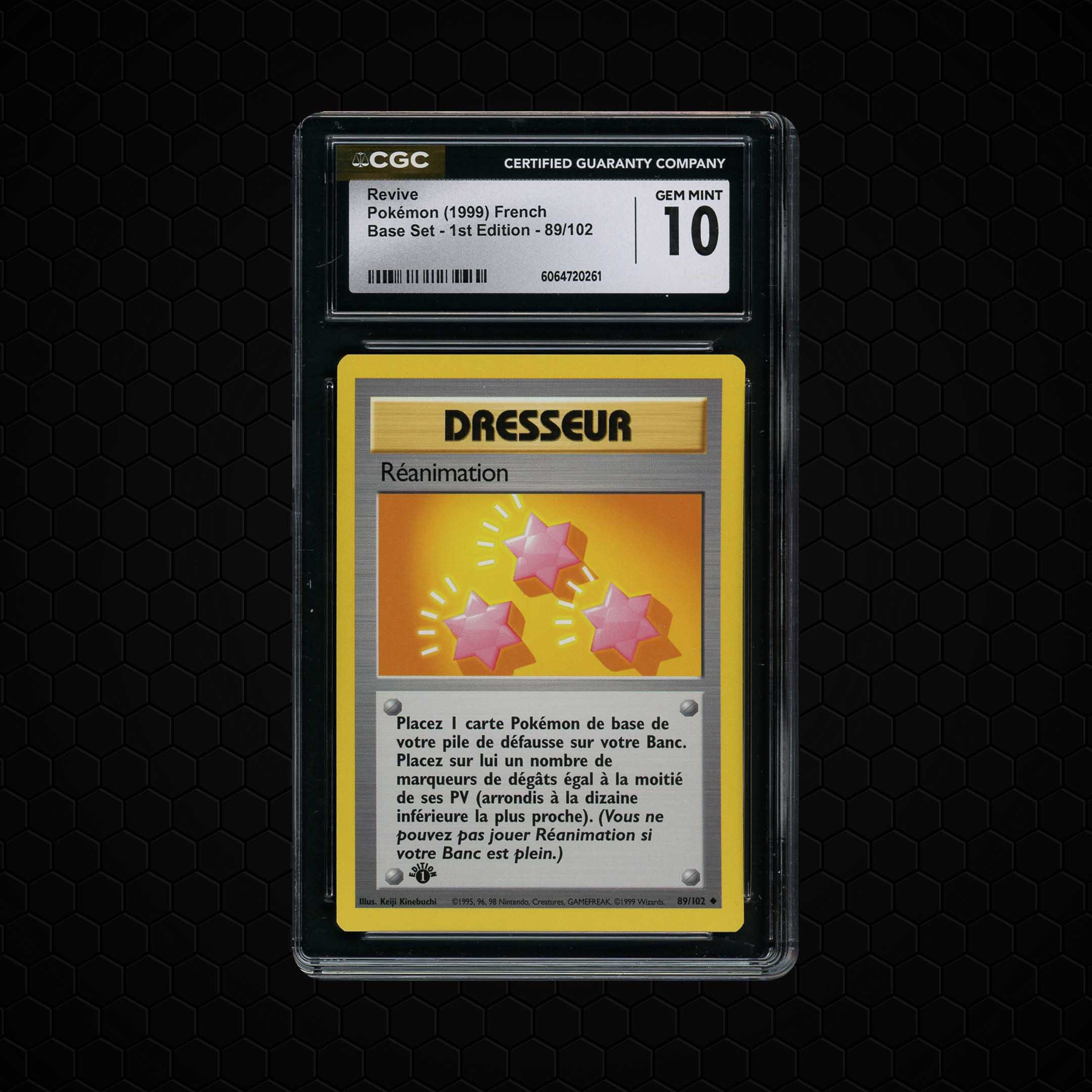 1999 French Base Set 1st Edition Revive #89 CGC 10