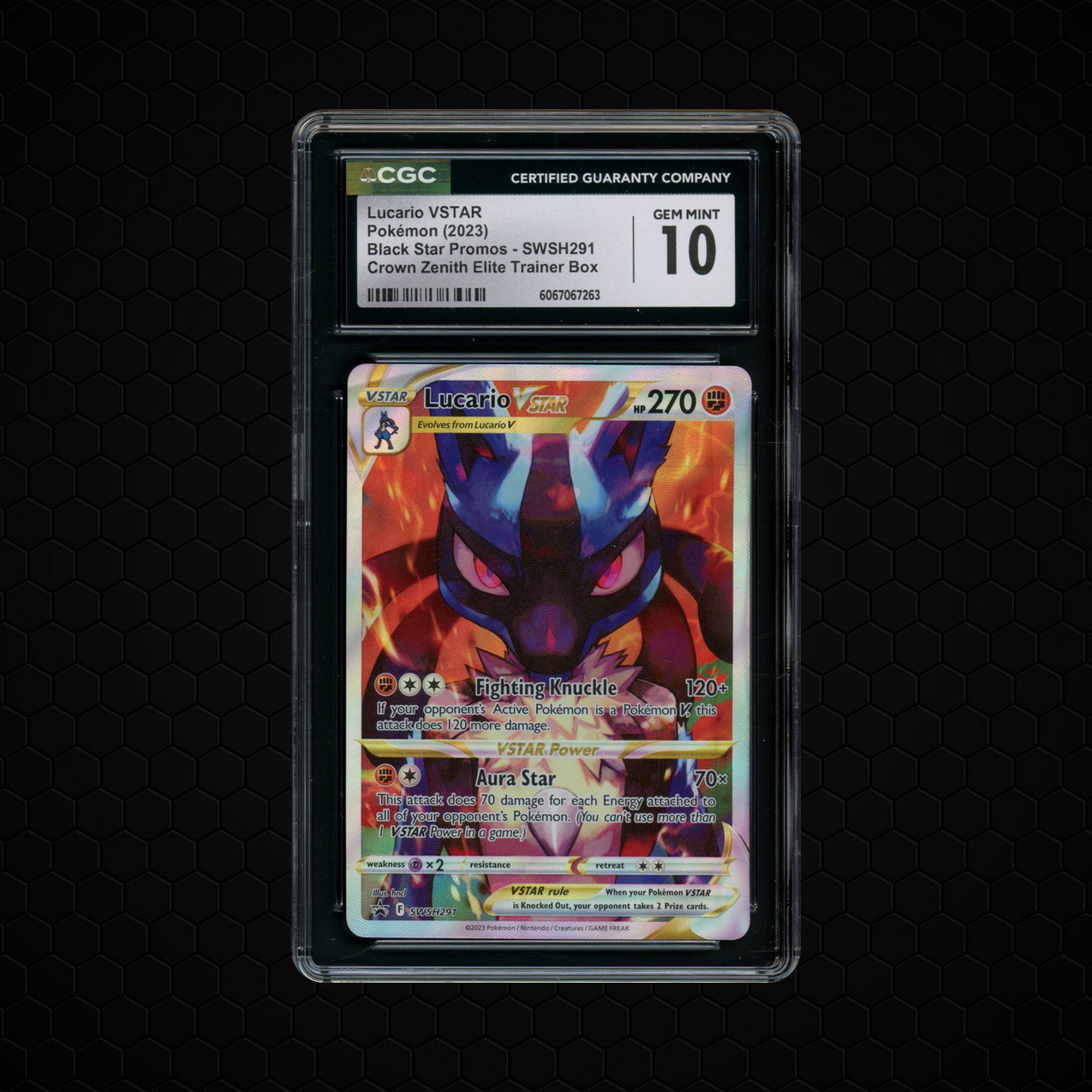 2023 Black Star Promo Lucario VSTAR #SWSH291 CGC 10