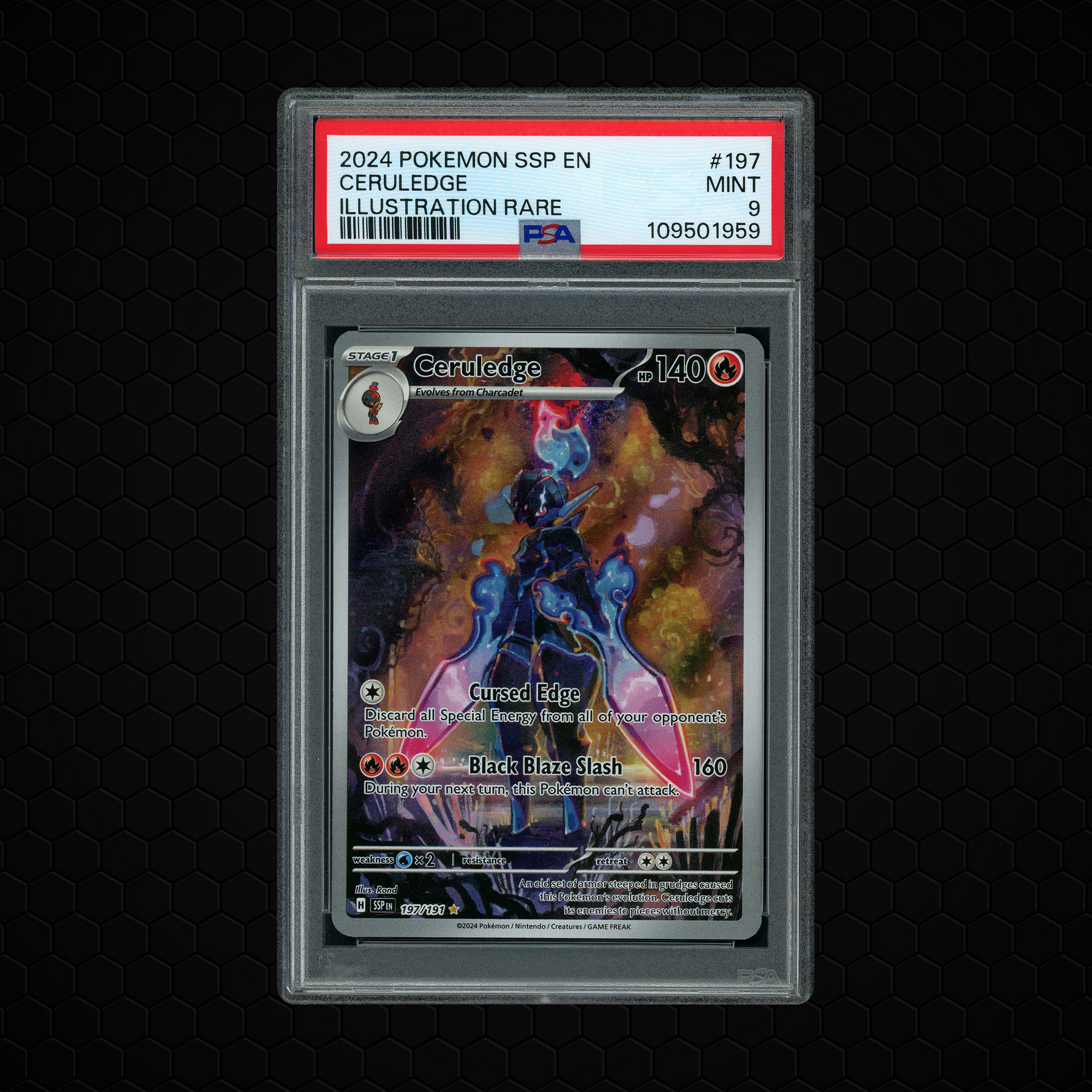 2024 Surging Sparks Ceruledge #197 PSA 9