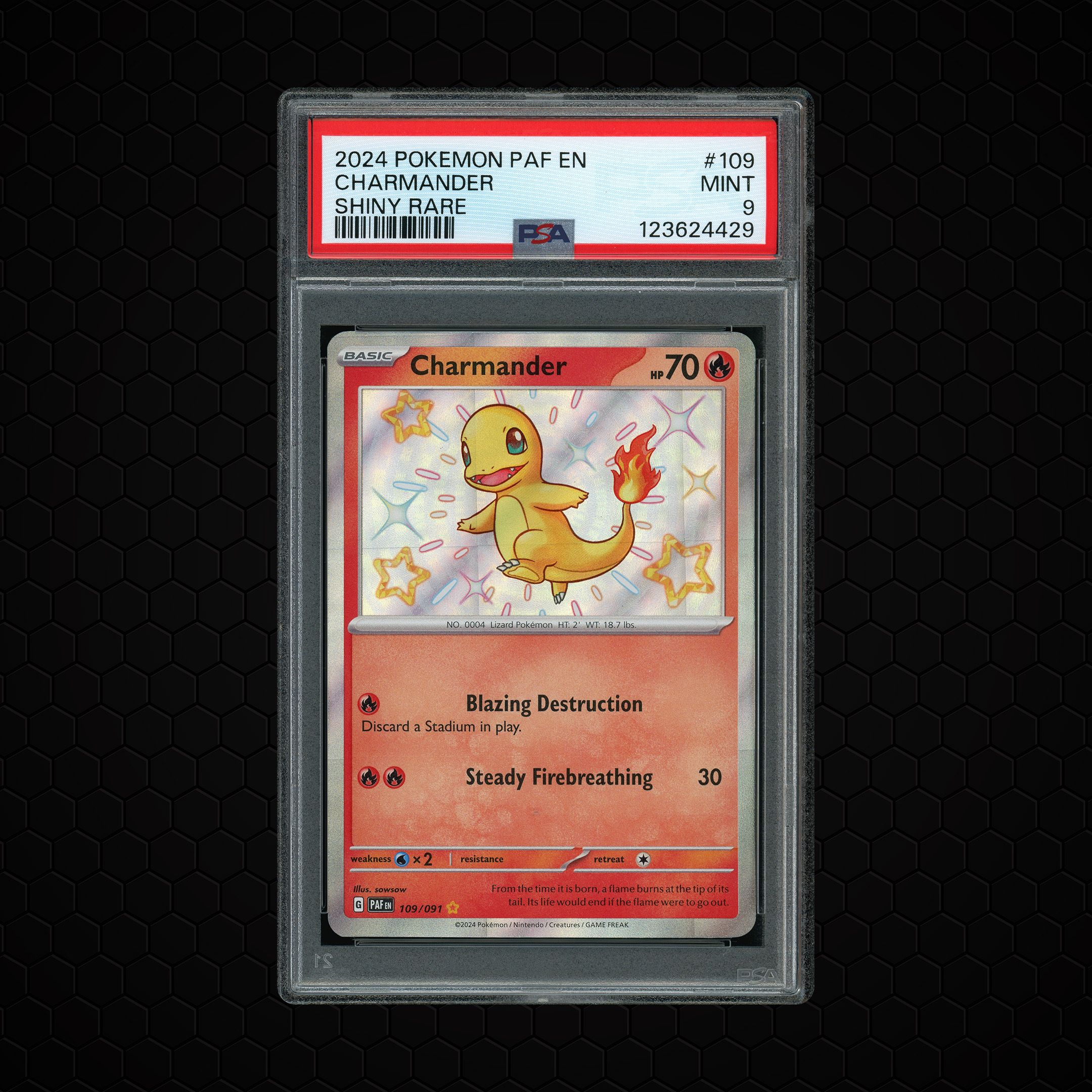 2024 Paldean Fates Charmander #109 PSA 9