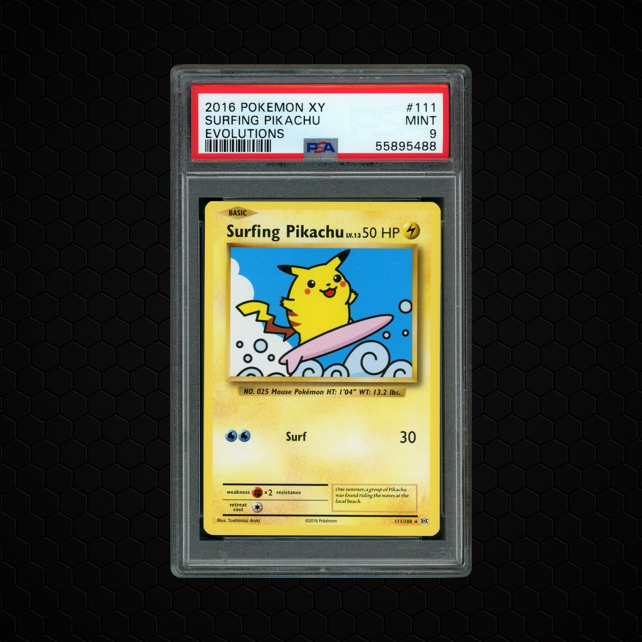 2016 Evolutions Surfing Pikachu #111 PSA 9