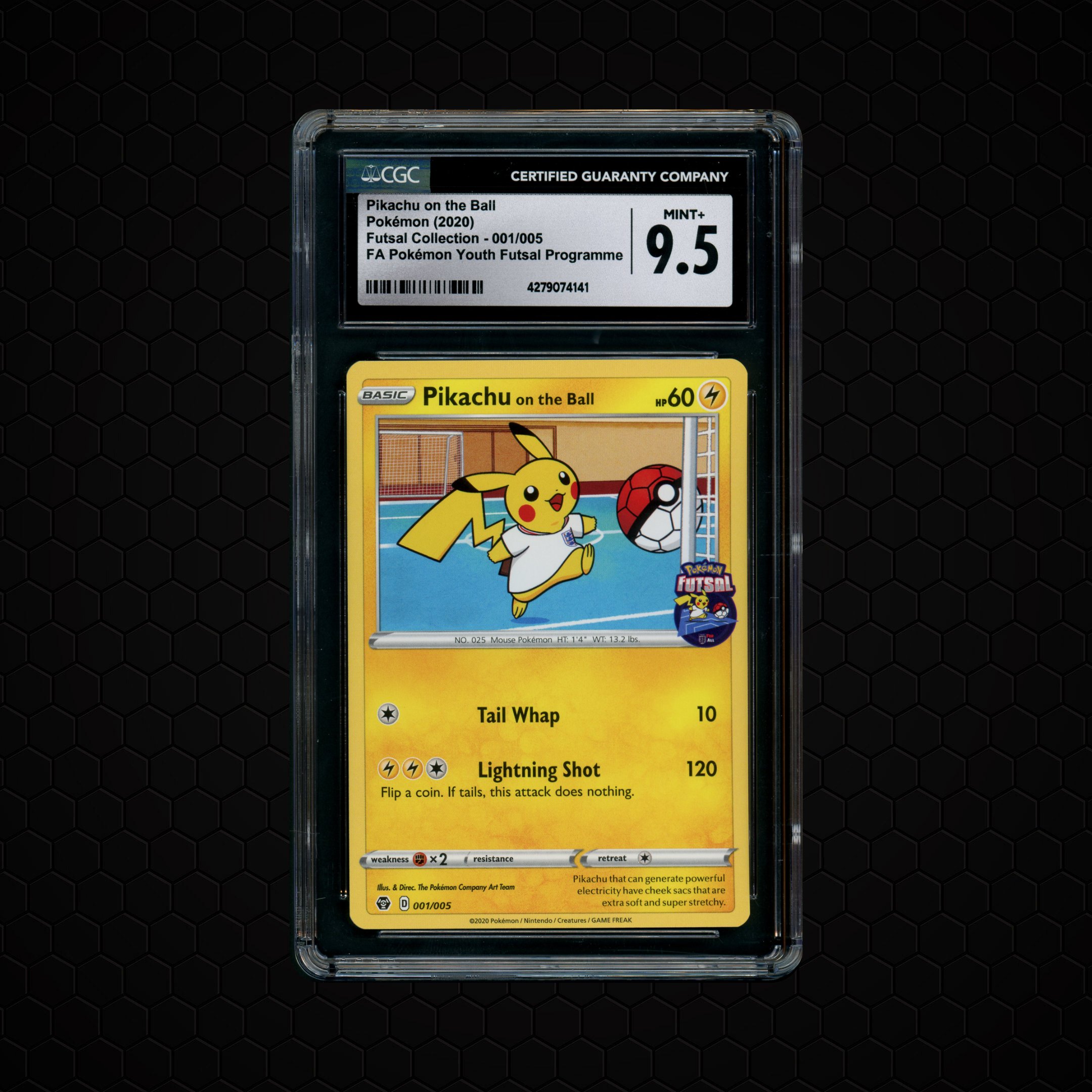 2020 Futsal Collection Pikachu on the Ball #1 CGC 9.5