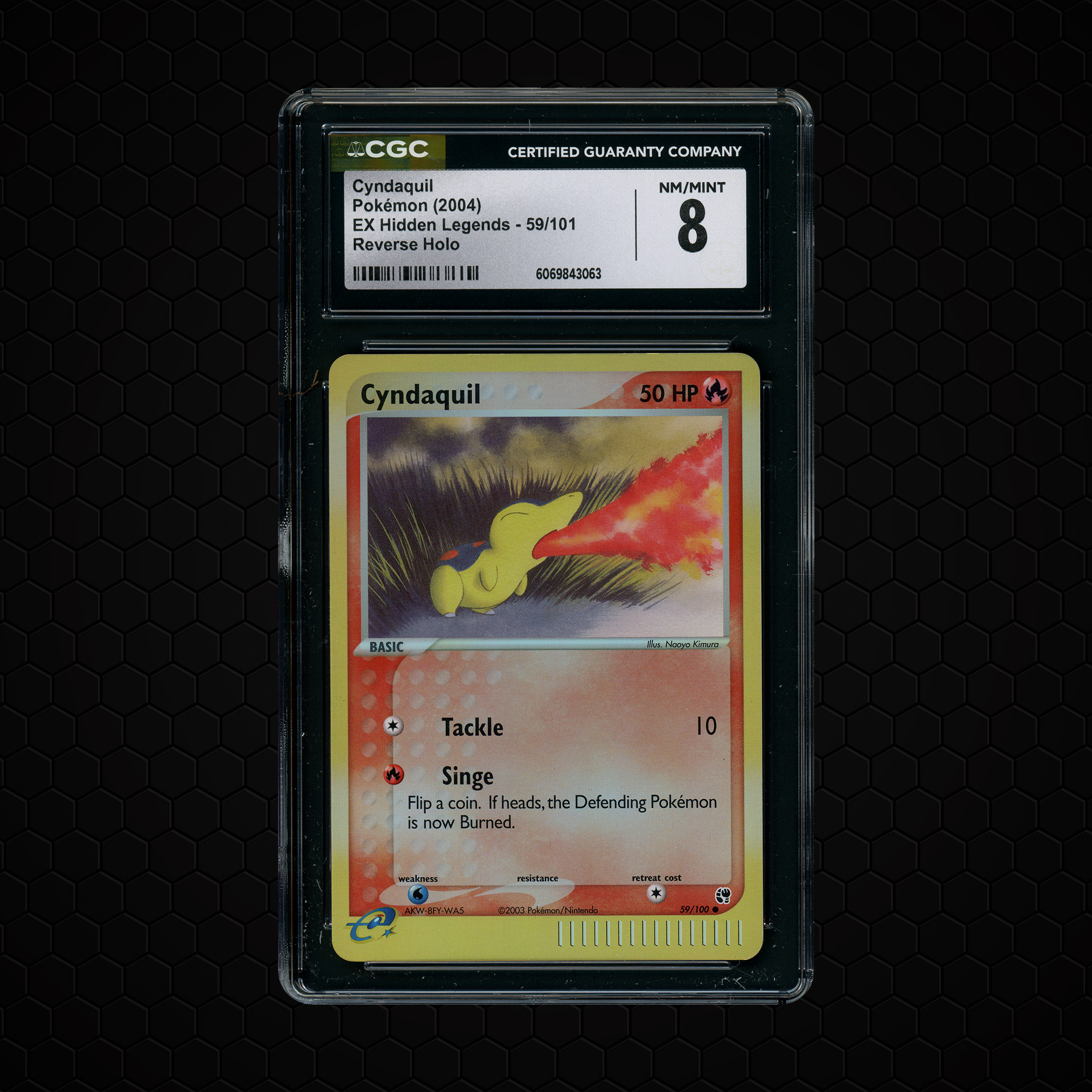 2004 EX Hidden Legends Cyndaquil #59 CGC 8
