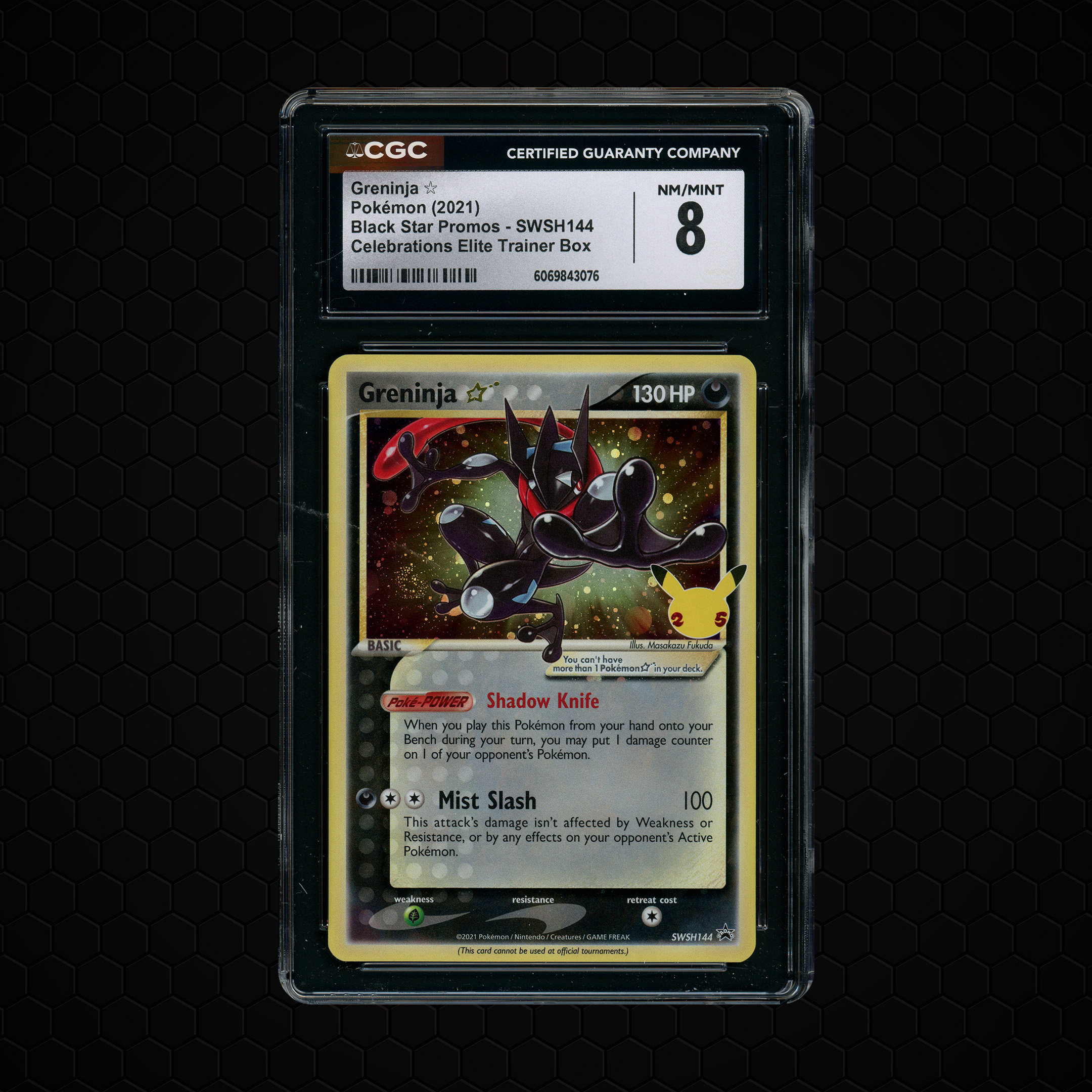 2021 Black Star Promo Greninja #SWSH144 CGC 8