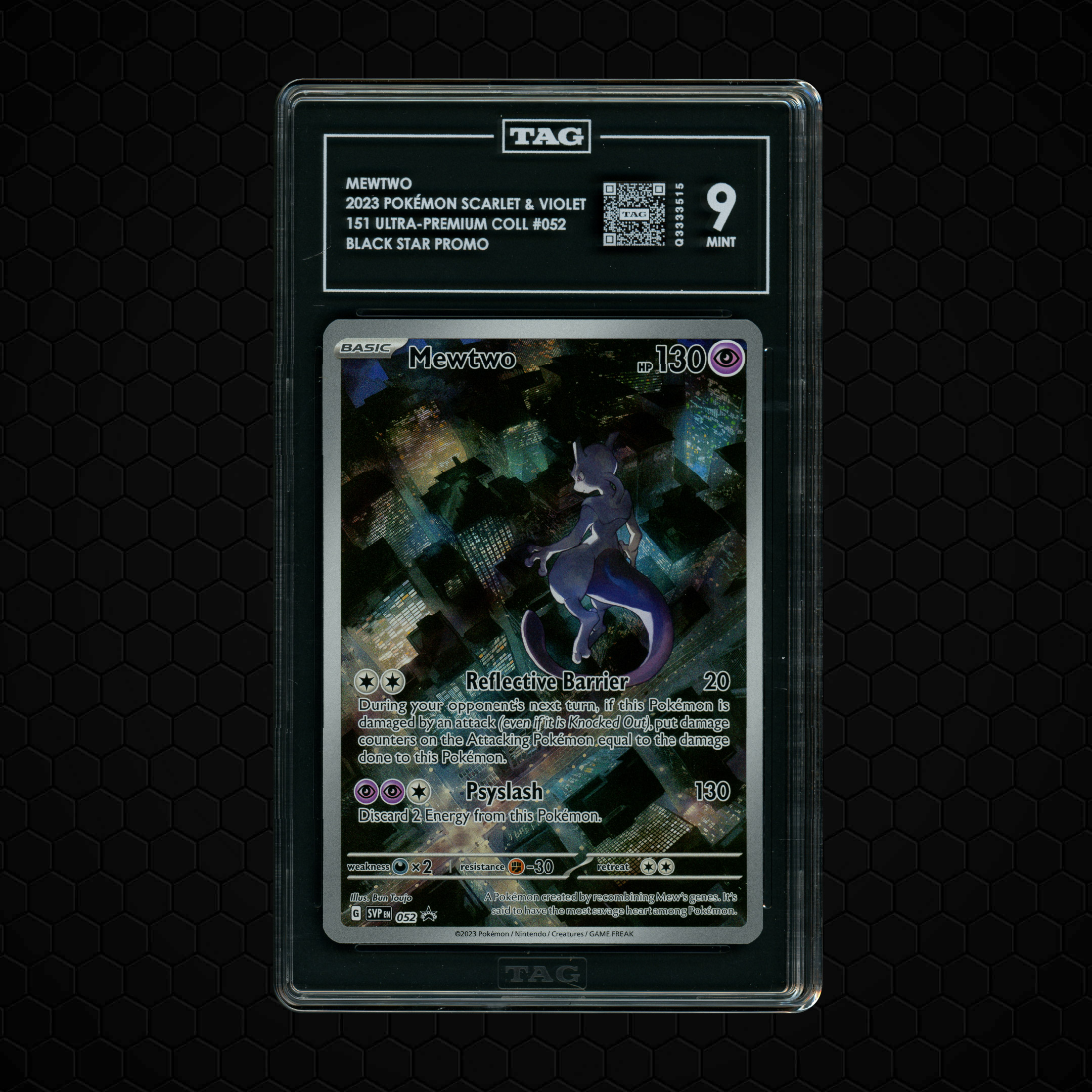2023 Black Star Promo Mewtwo #52 TAG 9