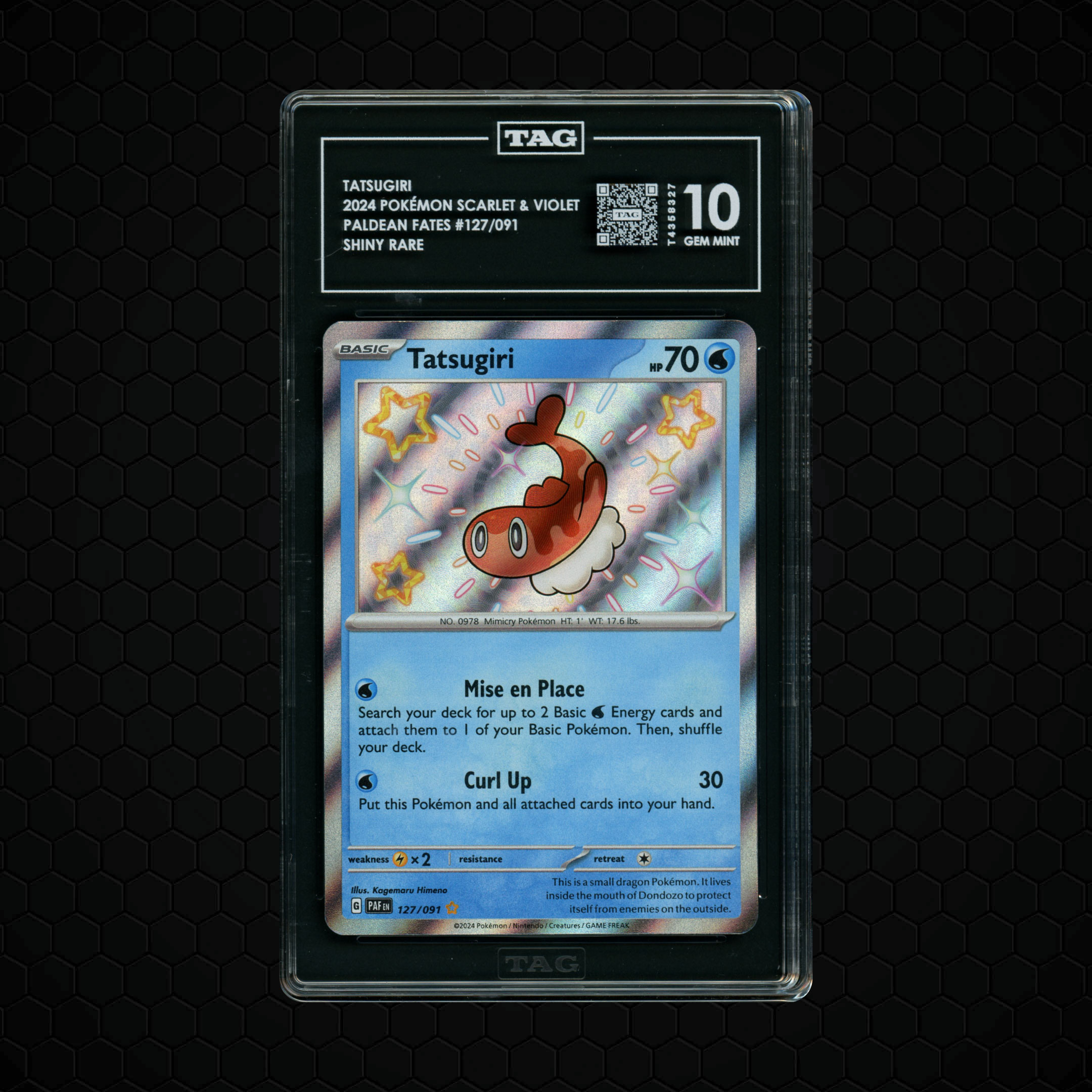 2024 Paldean Fates Tatsugiri #127 TAG 10