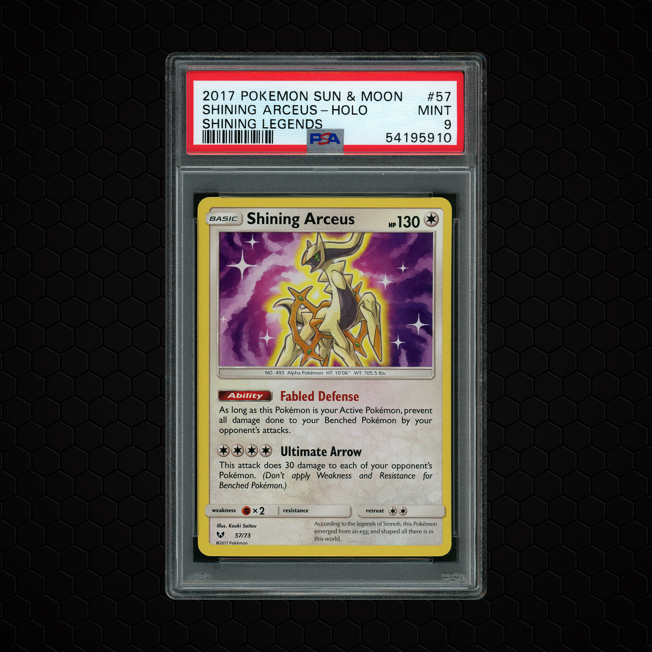 2017 Shining Legends Shining Arceus #57 PSA 9