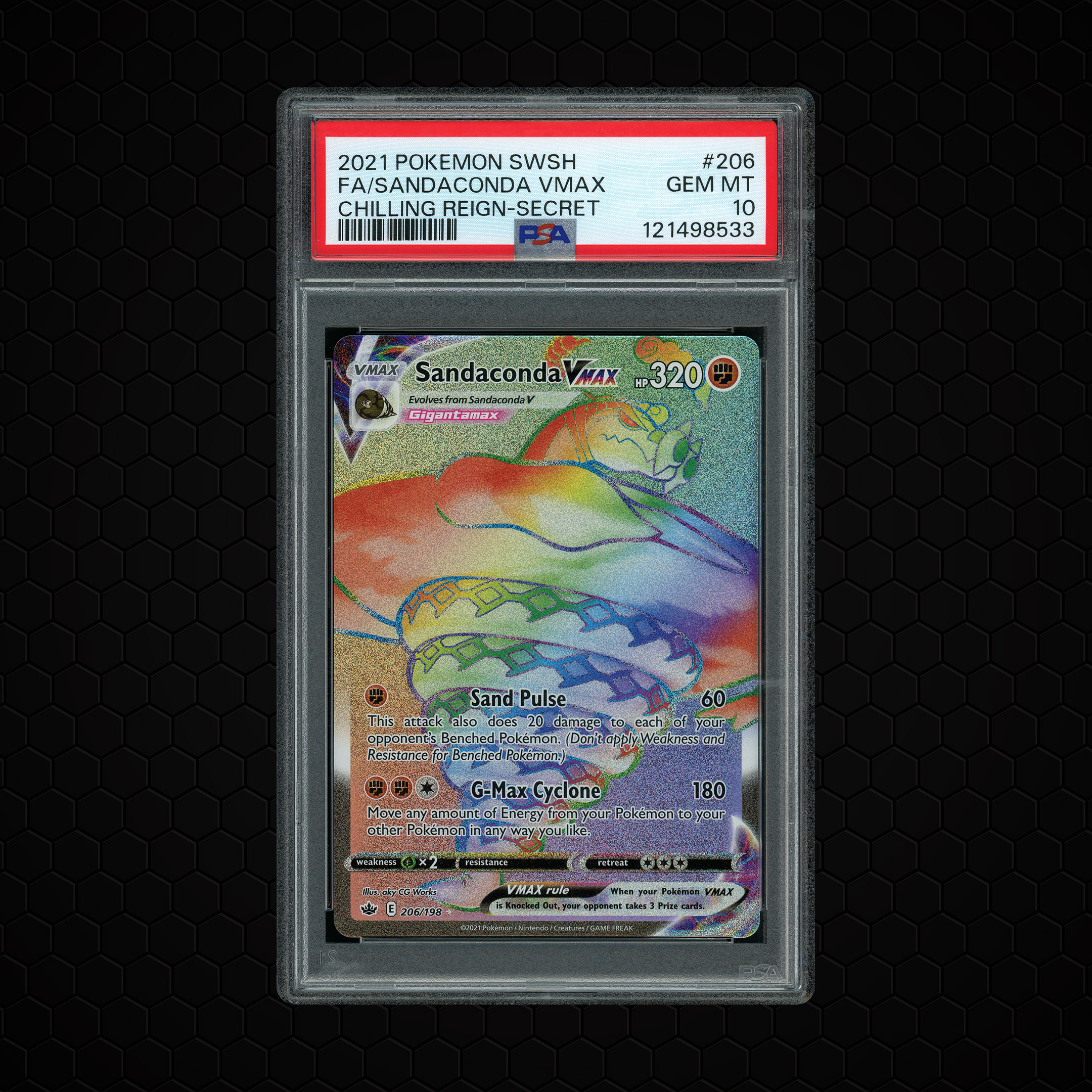 2021 Chilling Reign Sandaconda VMAX #206 PSA 10
