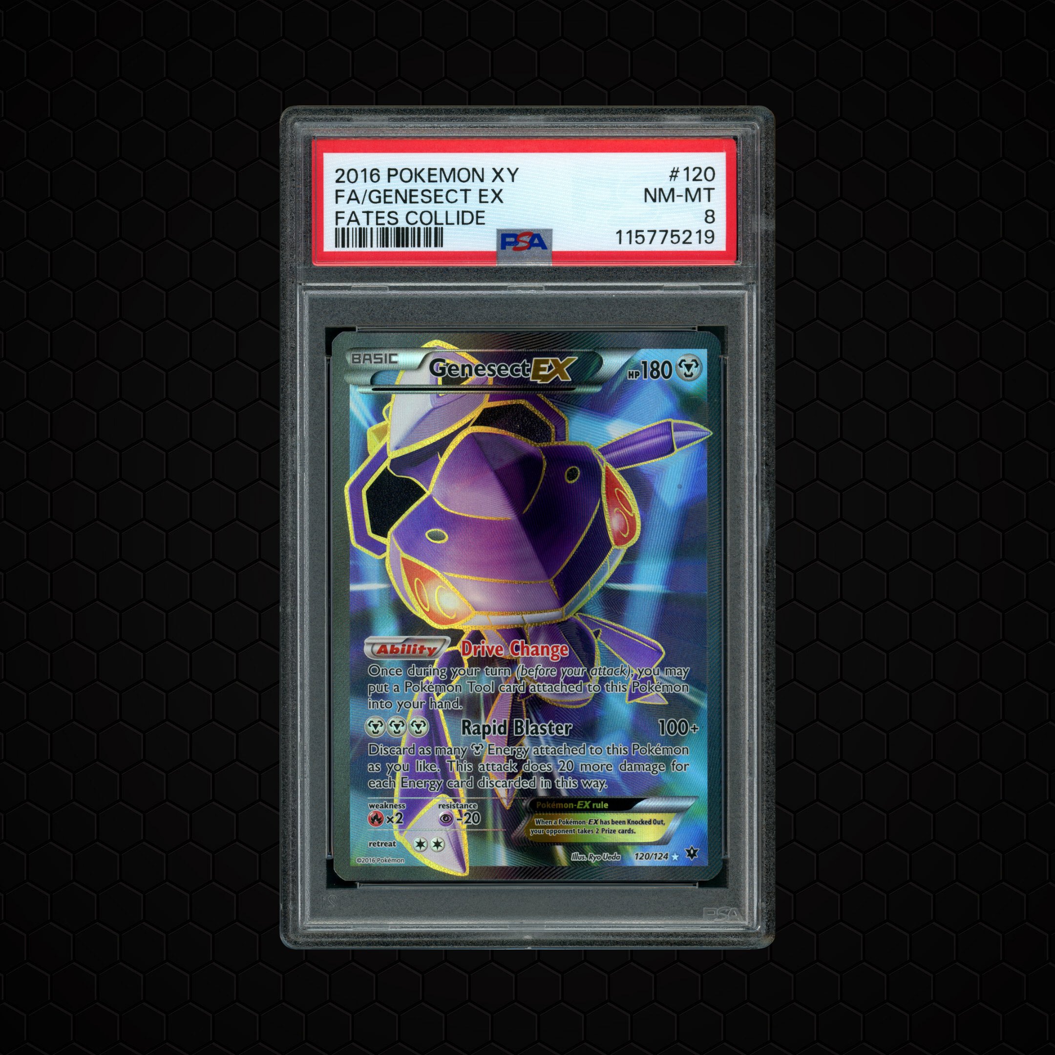 2016 Fates Collide Genesect EX #120 PSA 8