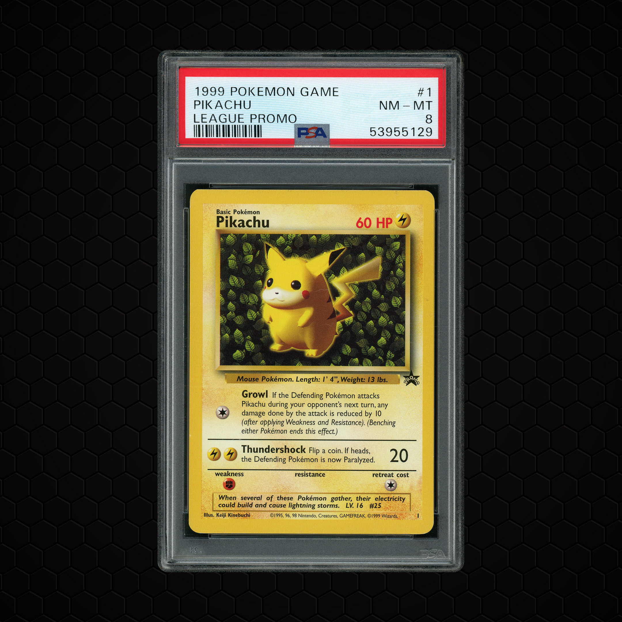 1999 Game Pikachu #1 PSA 8