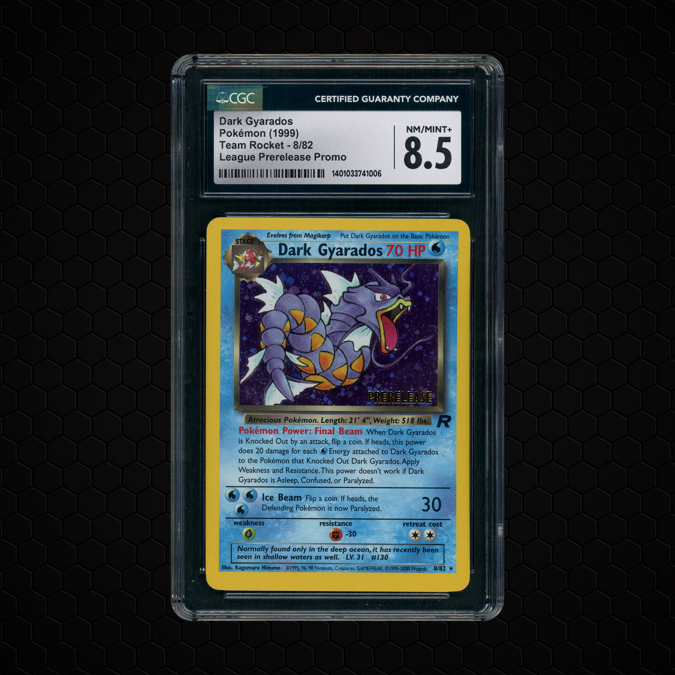 1999 Team Rocket Dark Gyarados #8 CGC 8.5