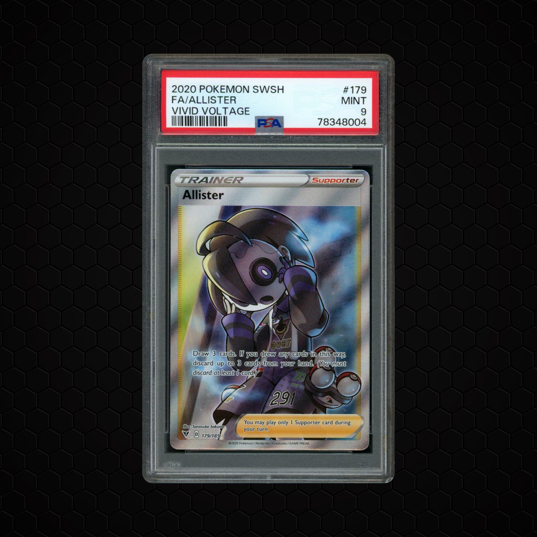 2020 Vivid Voltage Allister #179 PSA 9