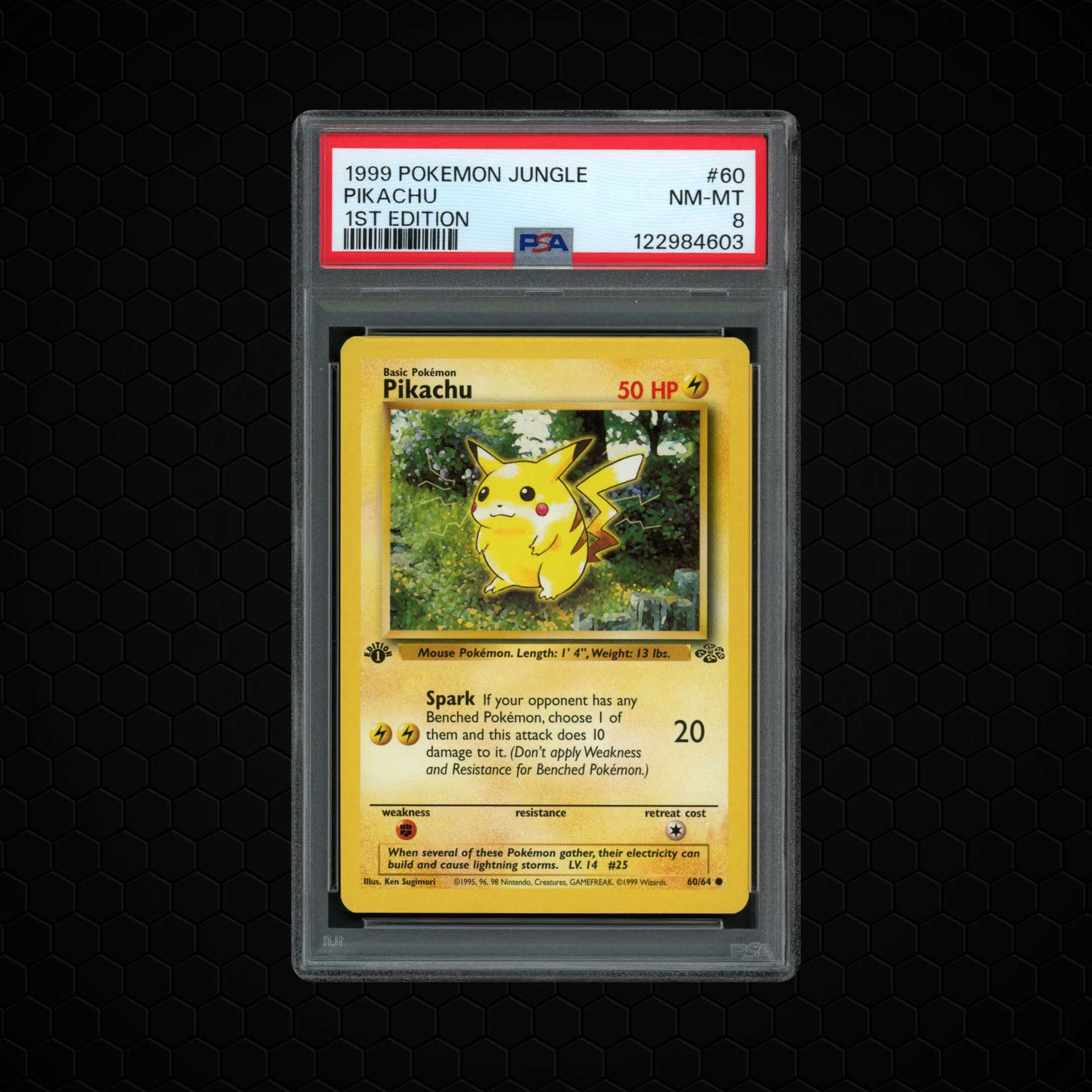 1999 Jungle 1st Edition Pikachu #60 PSA 8