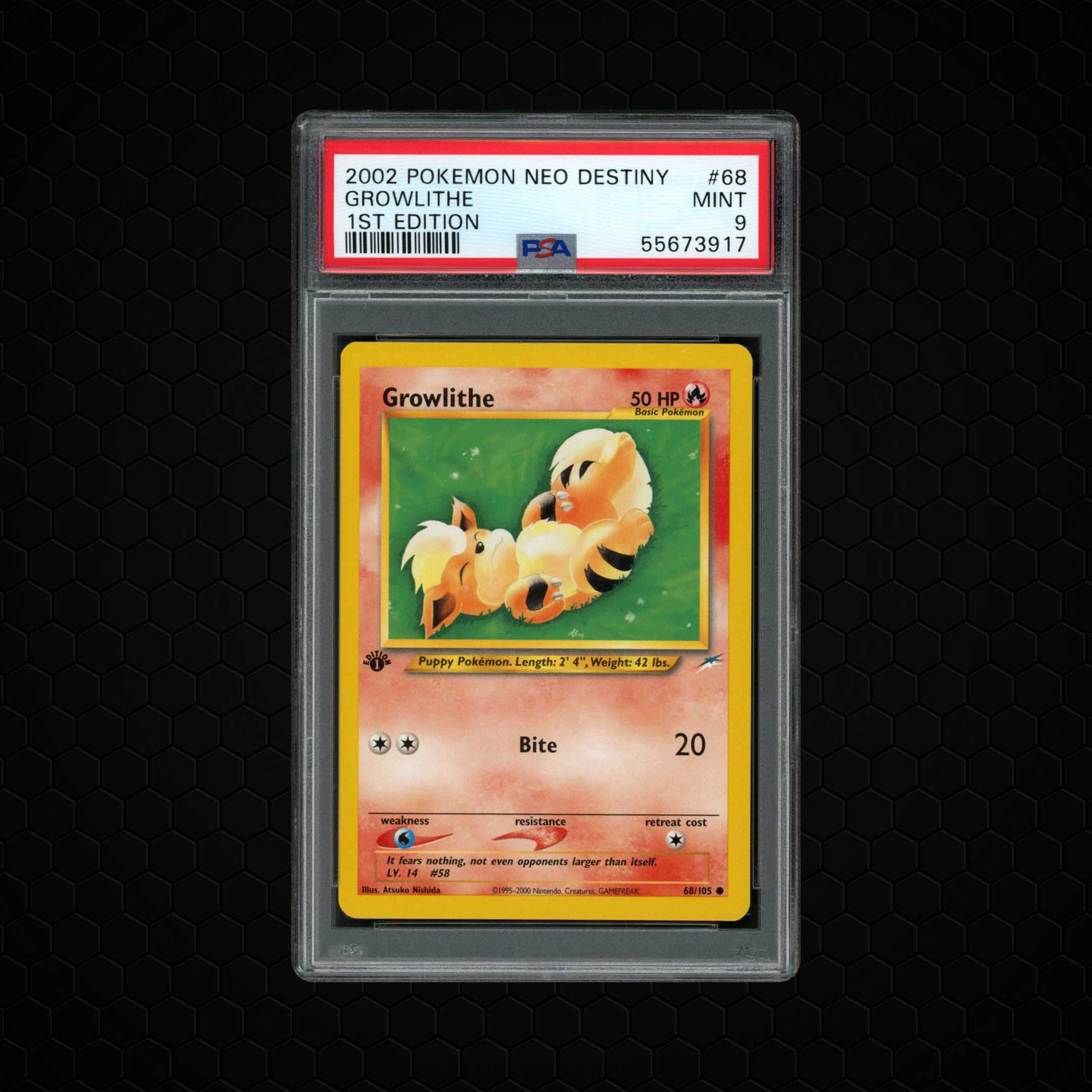 2002 Neo Destiny 1st Edition Growlithe #68 PSA 9
