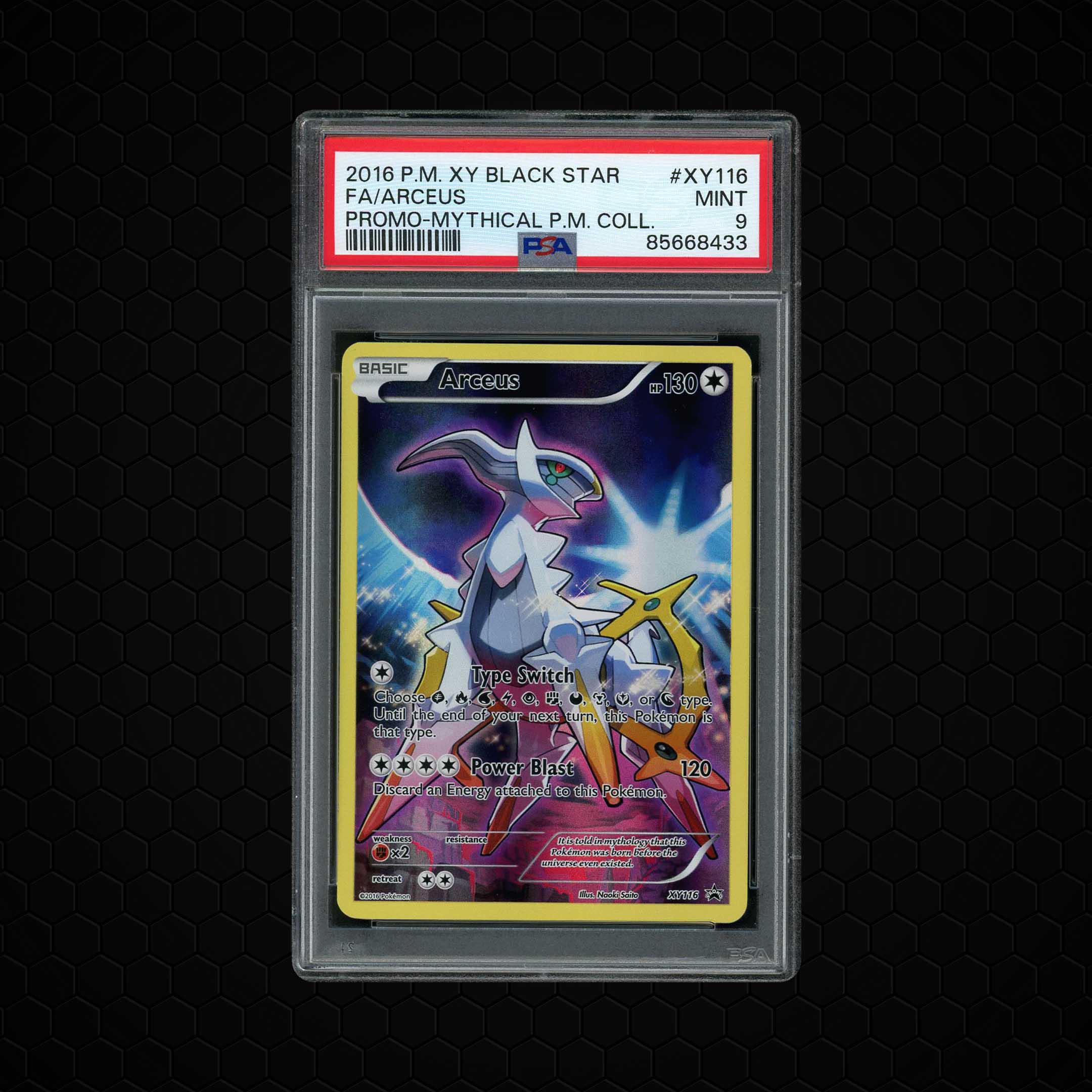 2016 Black Star Promo Arceus #XY116 PSA 9