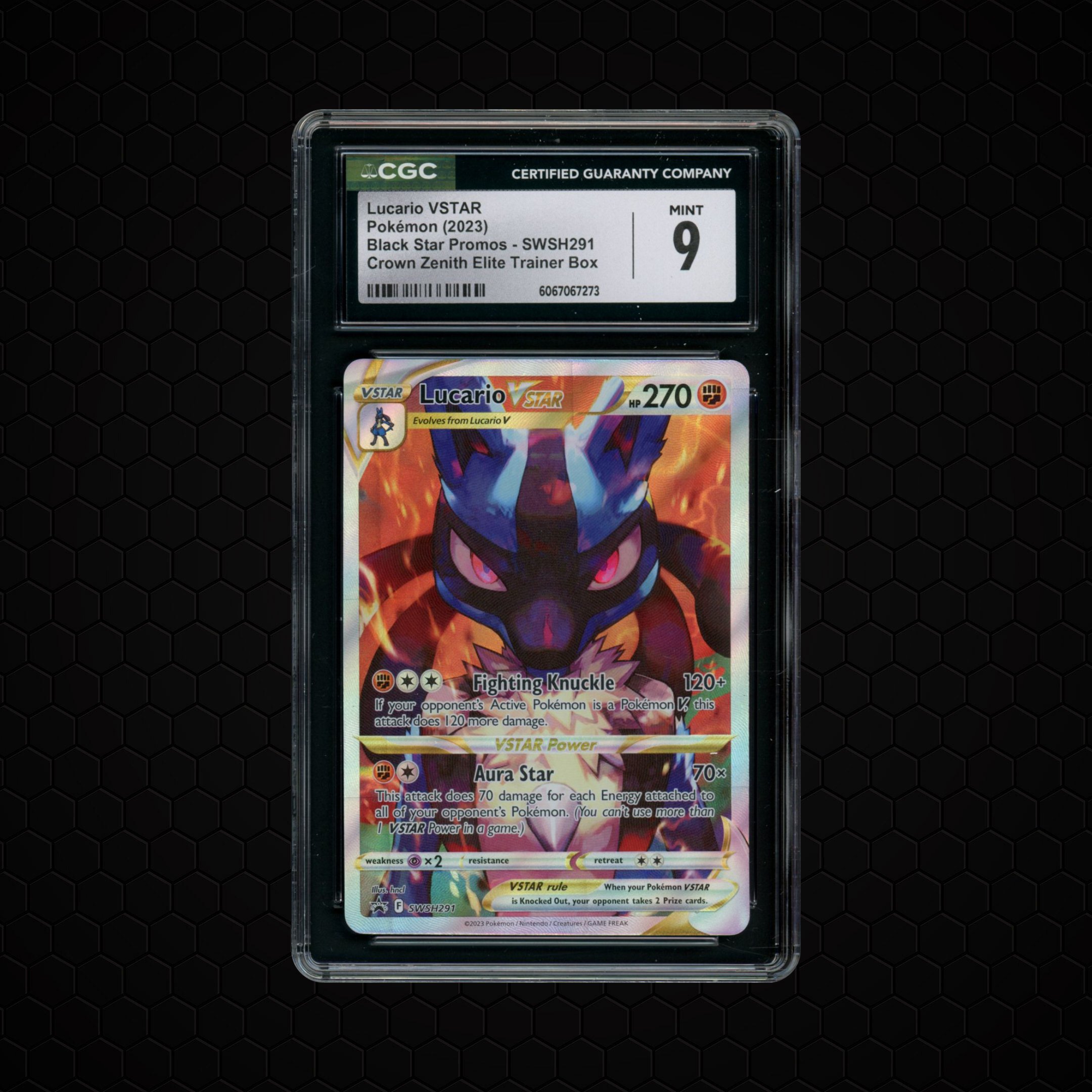 2023 Black Star Promo Lucario VSTAR #SWSH291 CGC 9