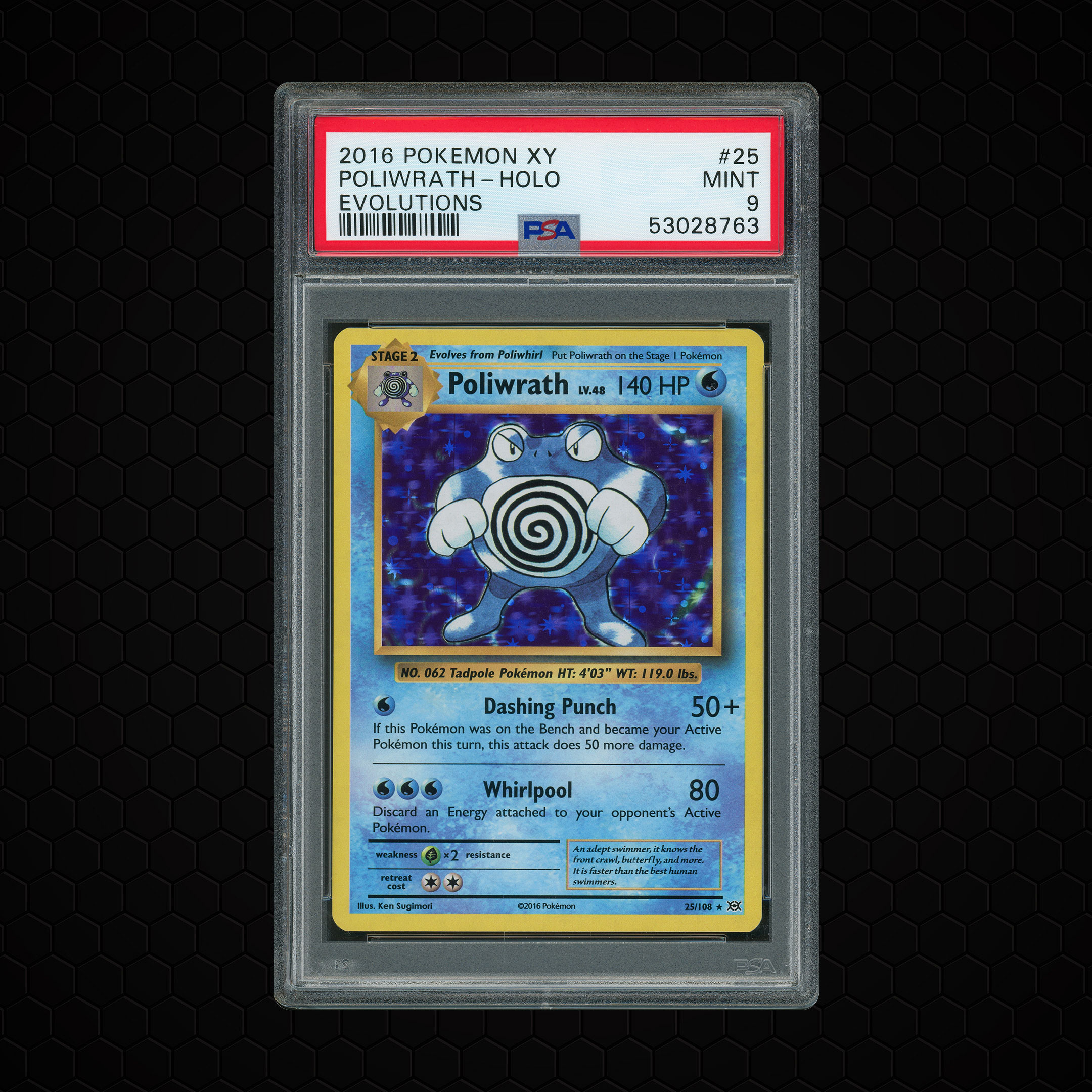 2016 Evolutions Poliwrath #25 PSA 9