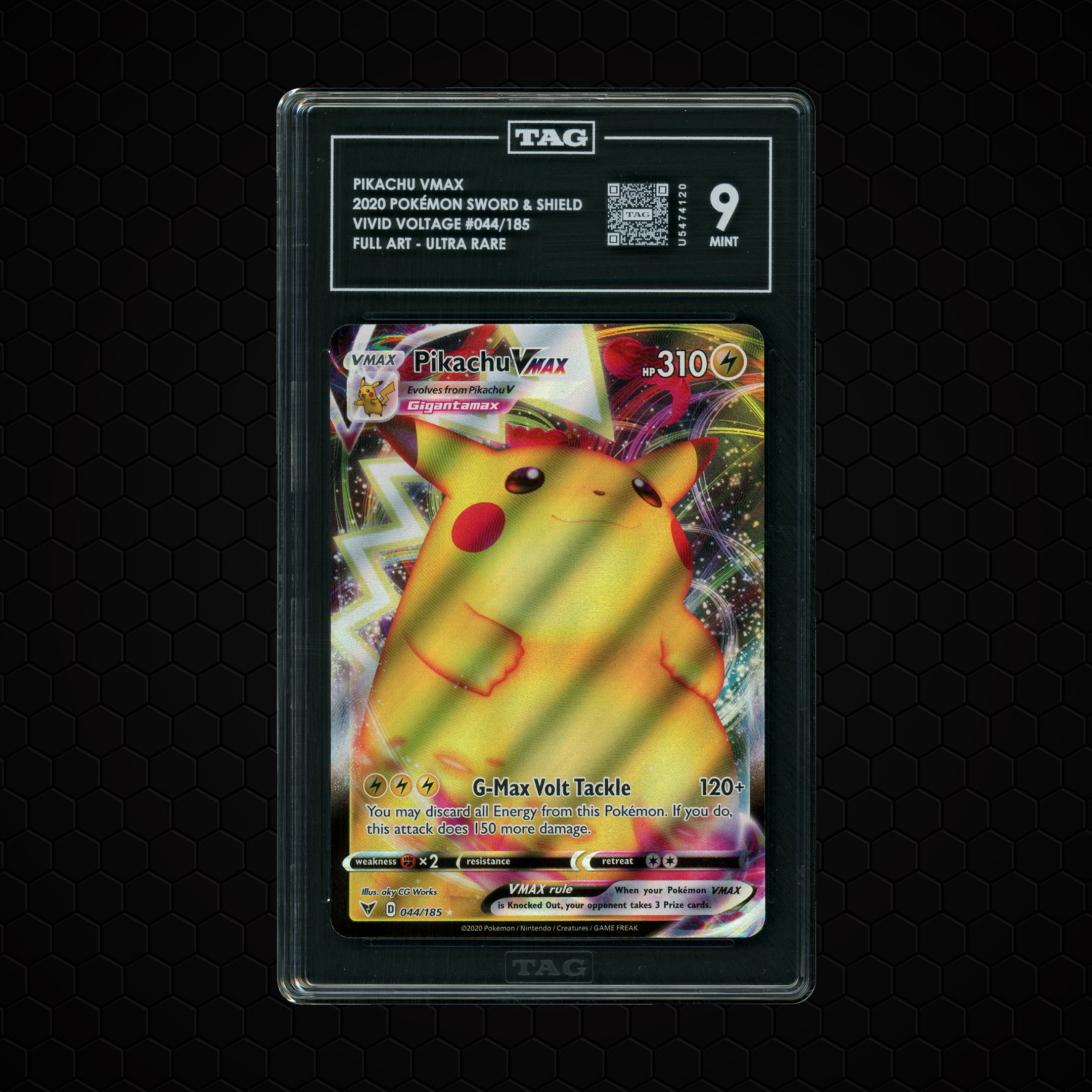 2020 Vivid Voltage Pikachu VMAX #44 TAG 9
