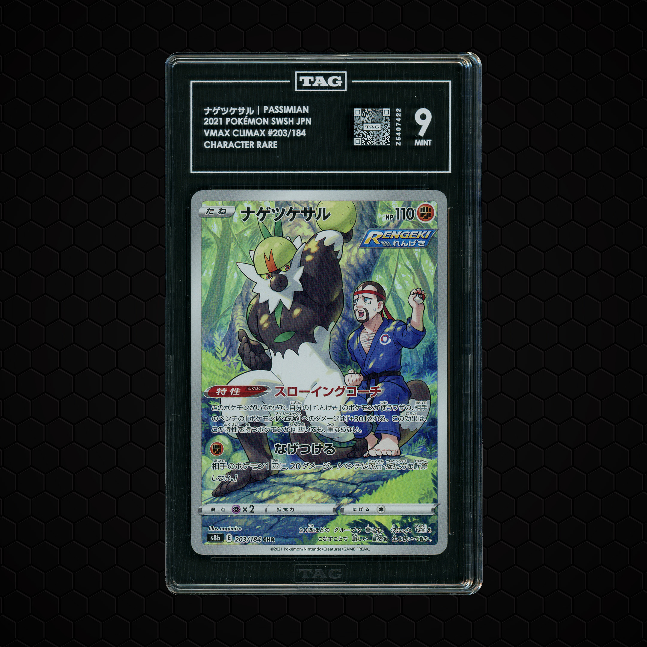2021 Japanese VMAX Climax Passimian #203 TAG 9