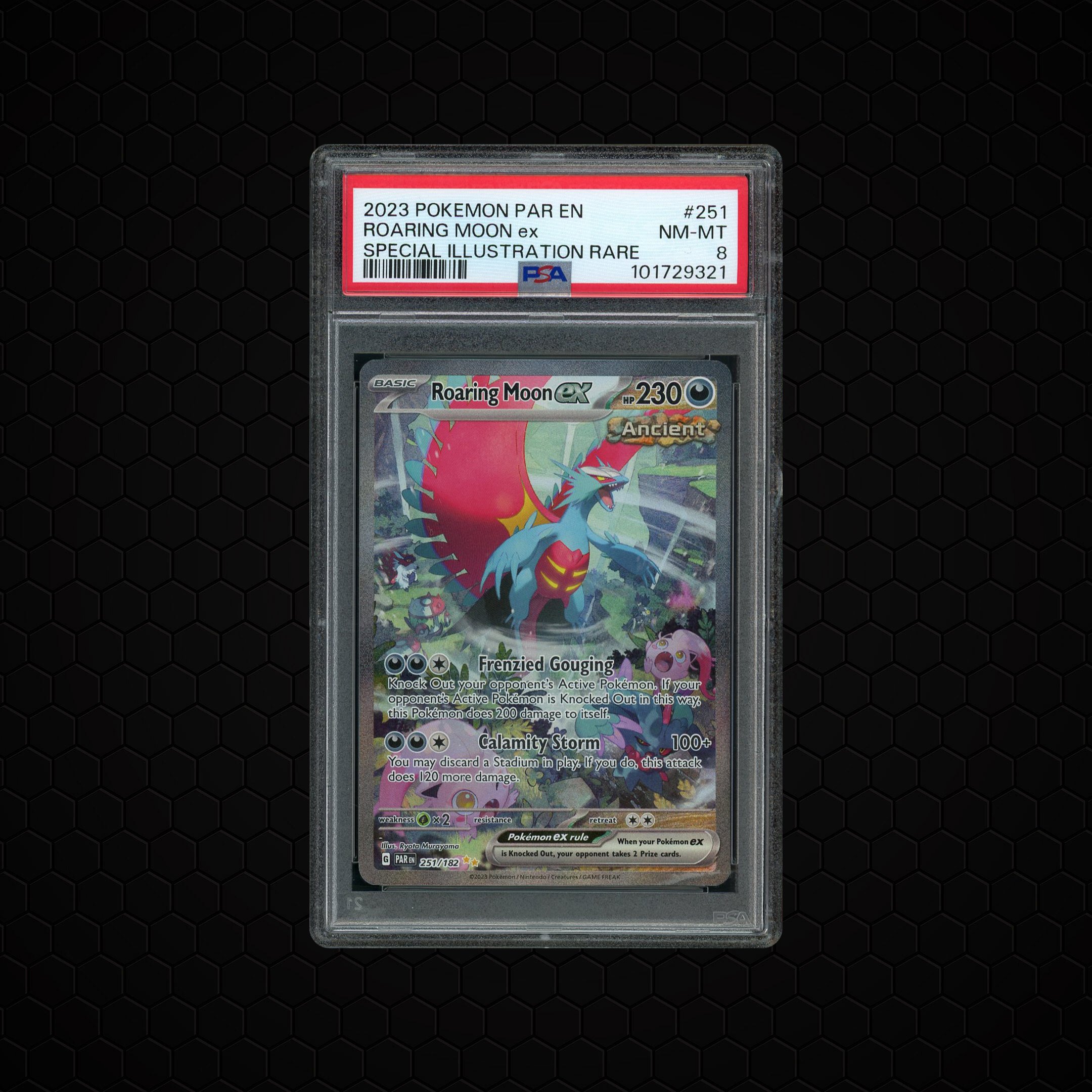 2023 Paradox Rift Roaring Moon EX #251 PSA 8