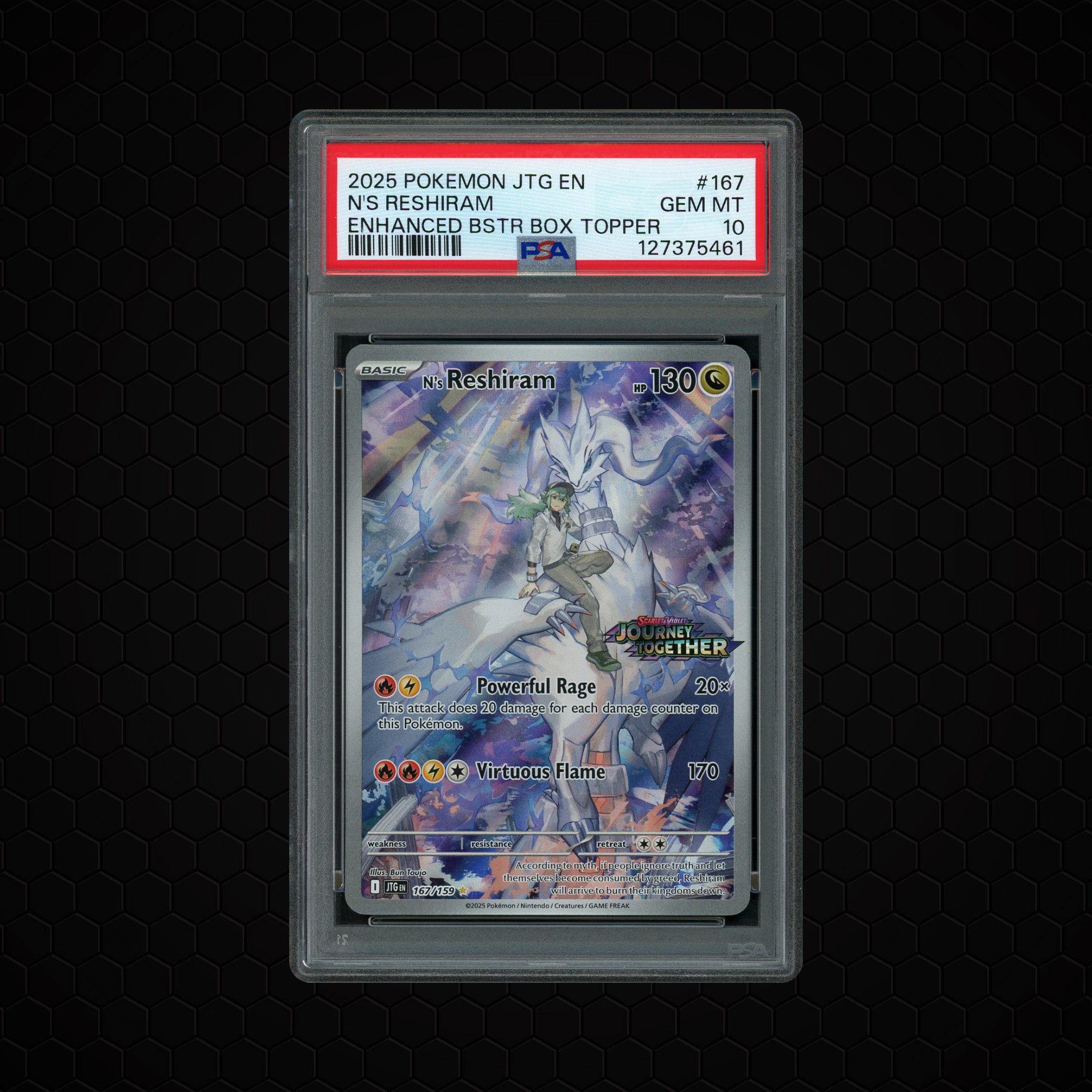 2025 Journey Together N's Reshiram #167 PSA 10