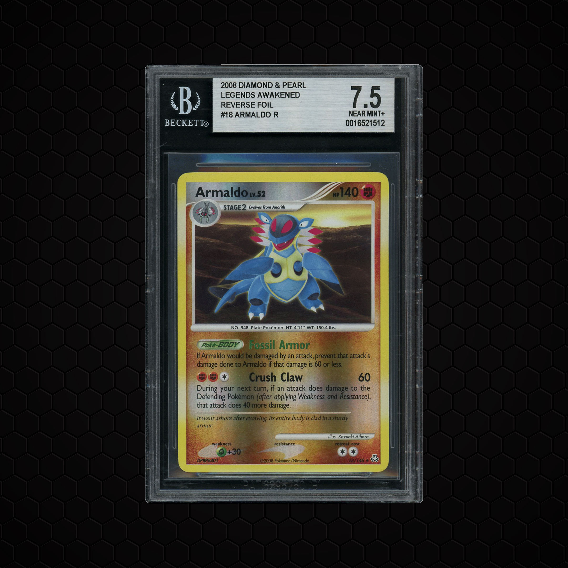 2008 Legends Awakened Armaldo #18 BGS 7.5