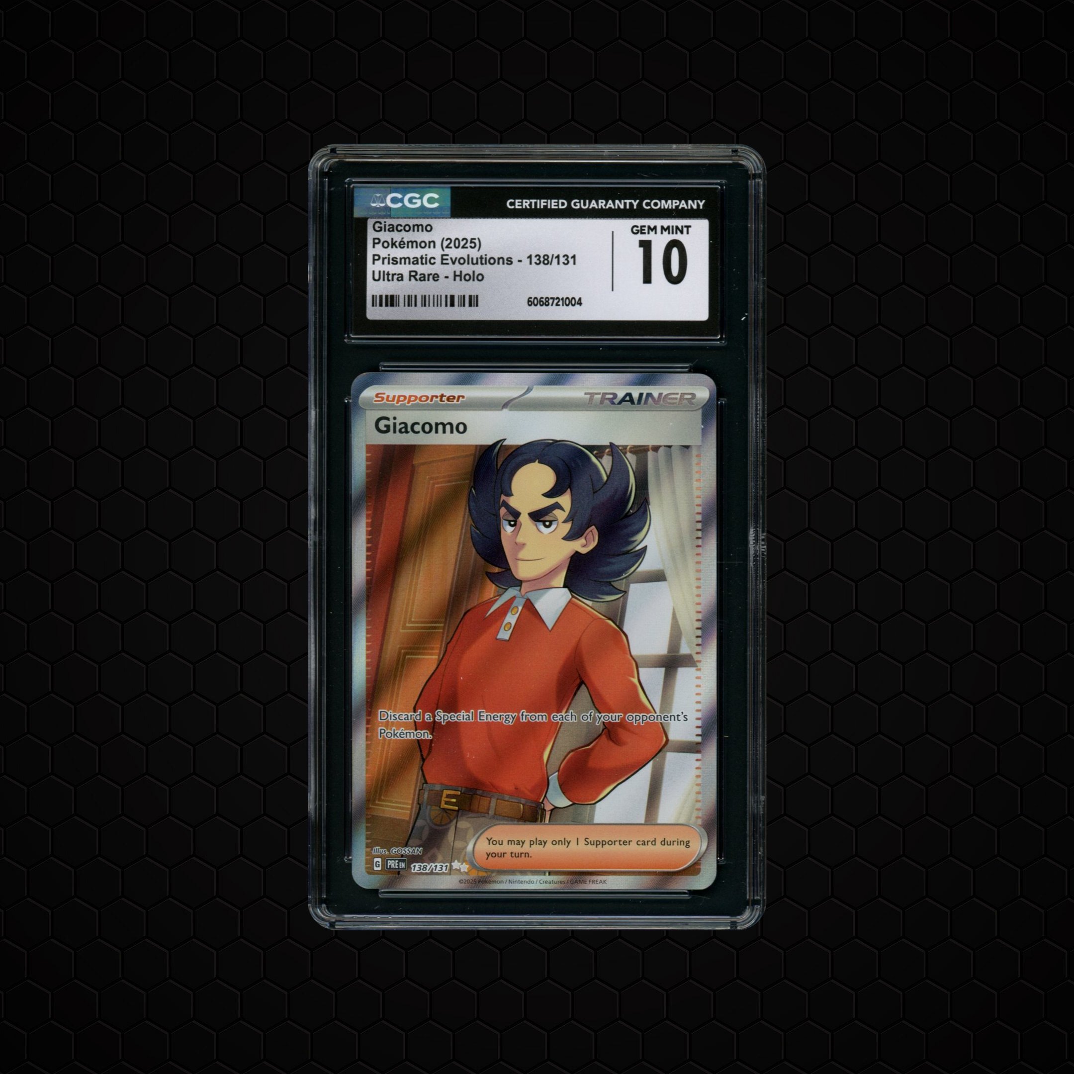 2025 Prismatic Evolutions Giacomo #138 CGC 10