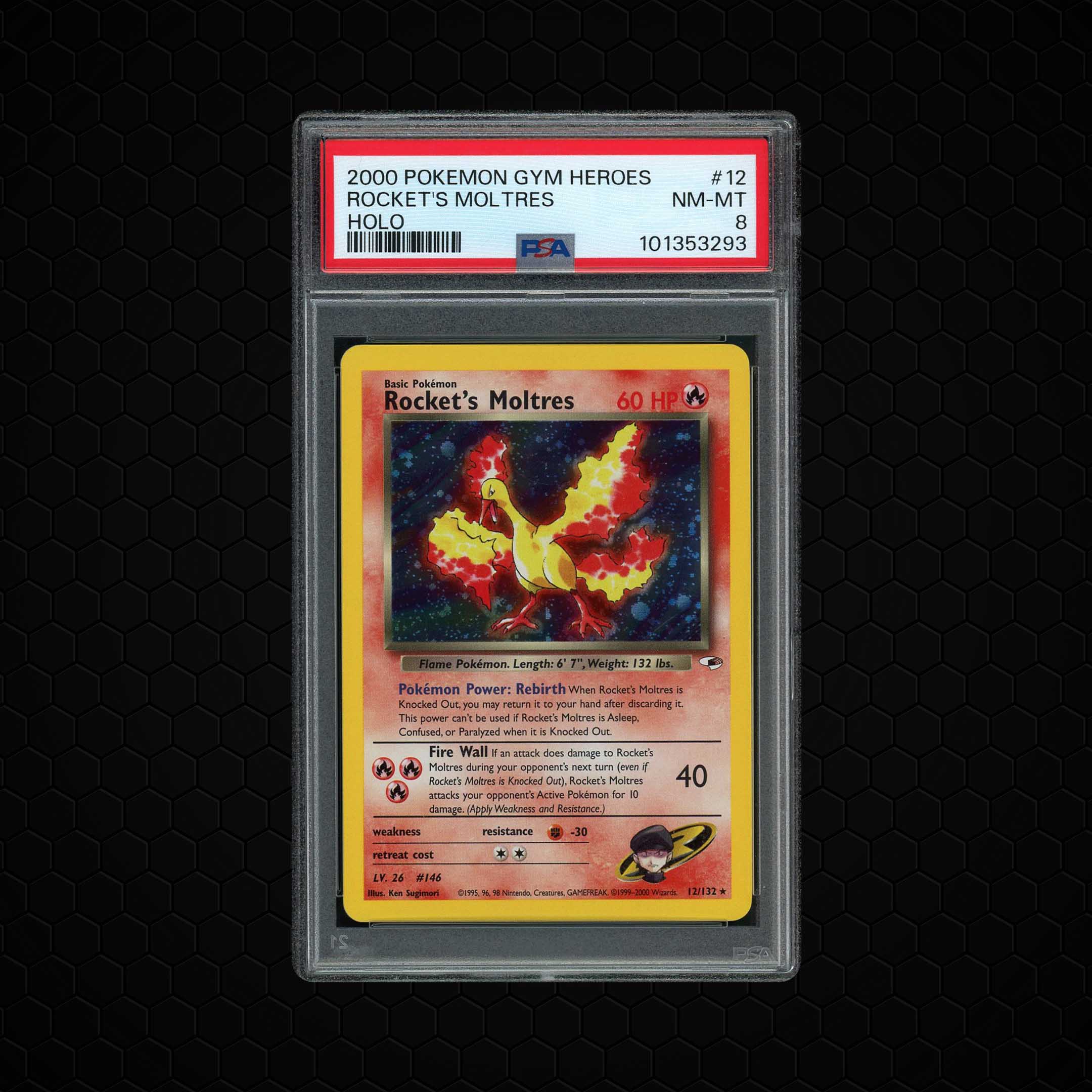 2000 Gym Heroes Rocket's Moltres #12 BGS 8