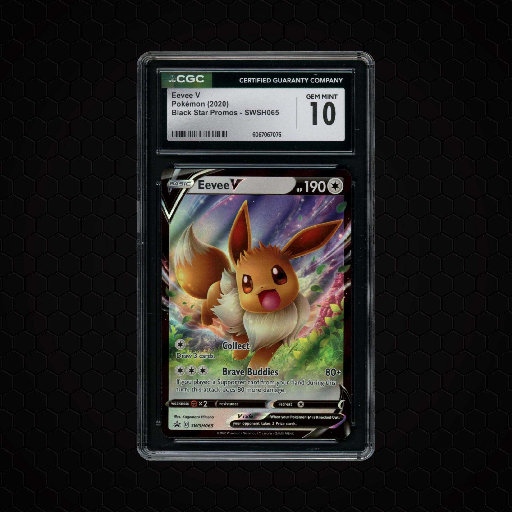 2020 Black Star Promo Eevee V #SWSH065 CGC 10