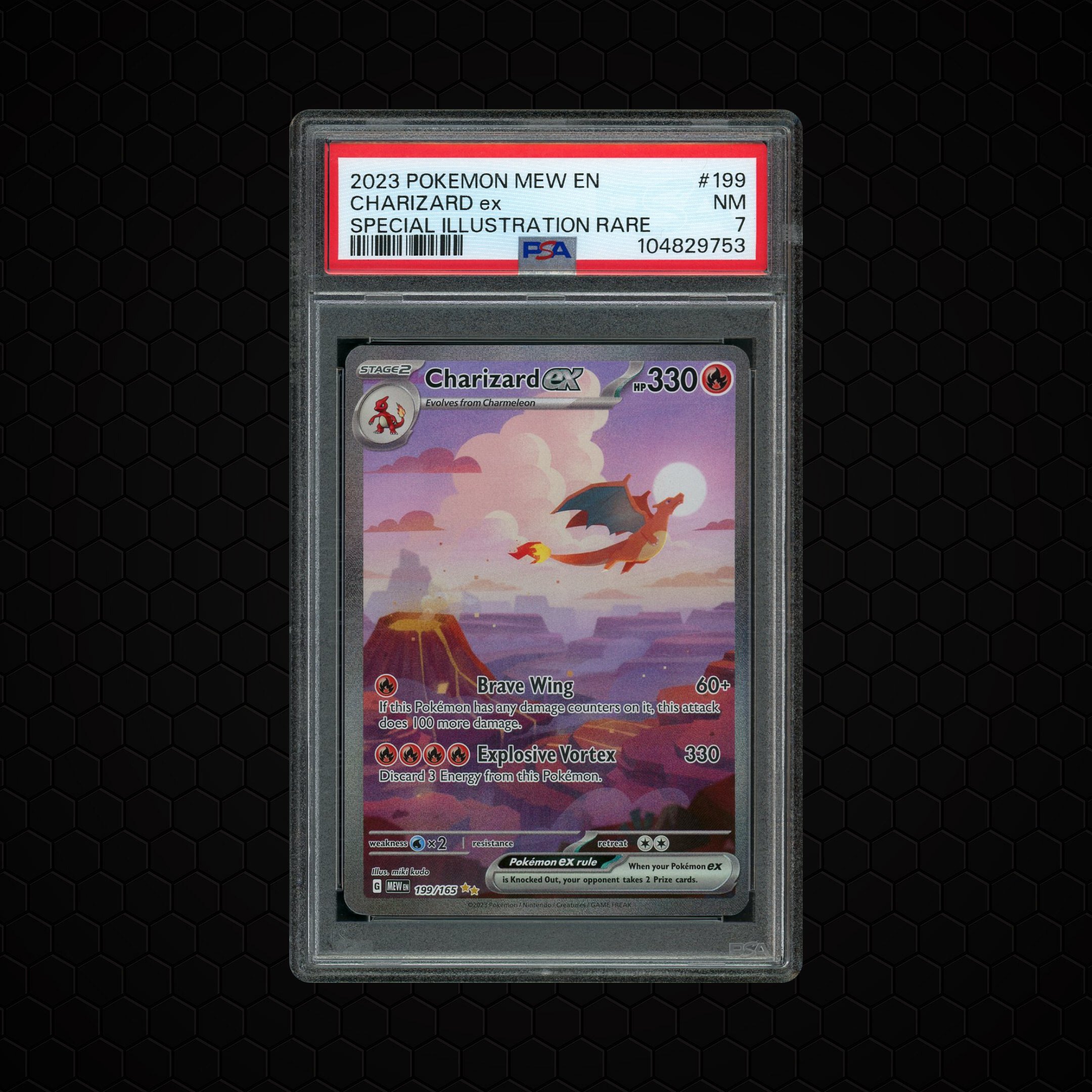 2023 Pokemon 151 Charizard EX #199 PSA 7