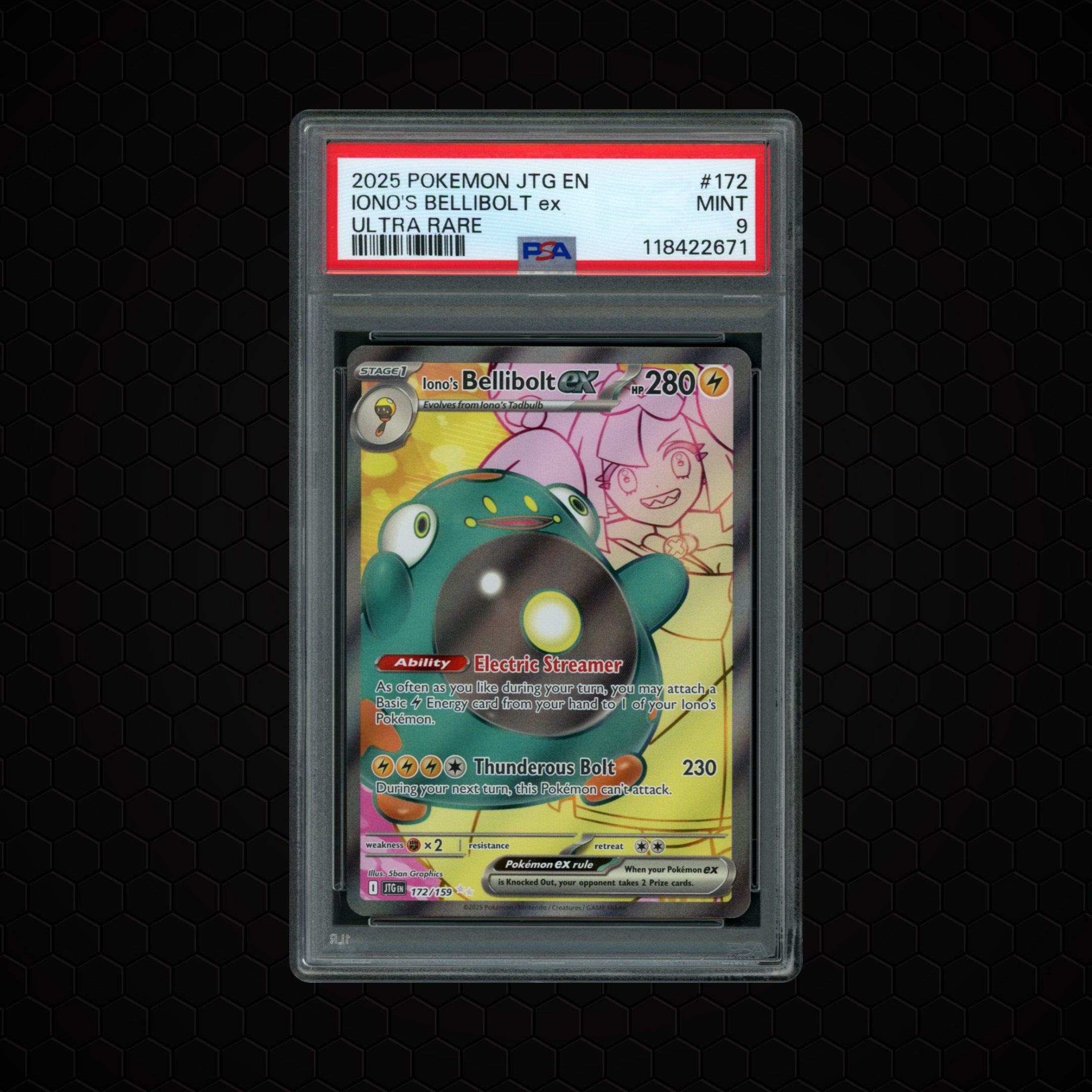 2025 Journey Together Iono's Bellibolt ex #172 PSA 9