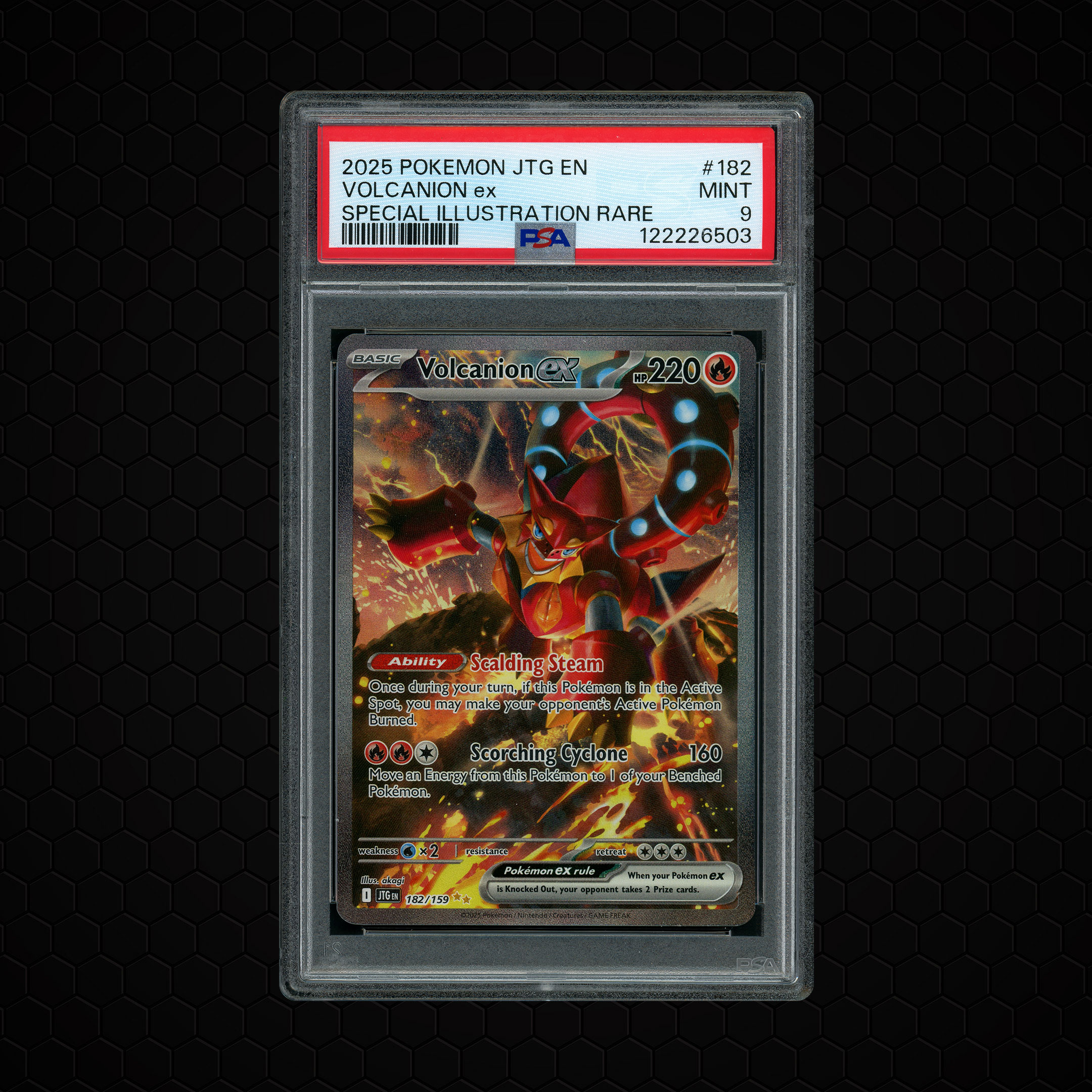 2025 Journey Together Volcanion EX #182 PSA 9