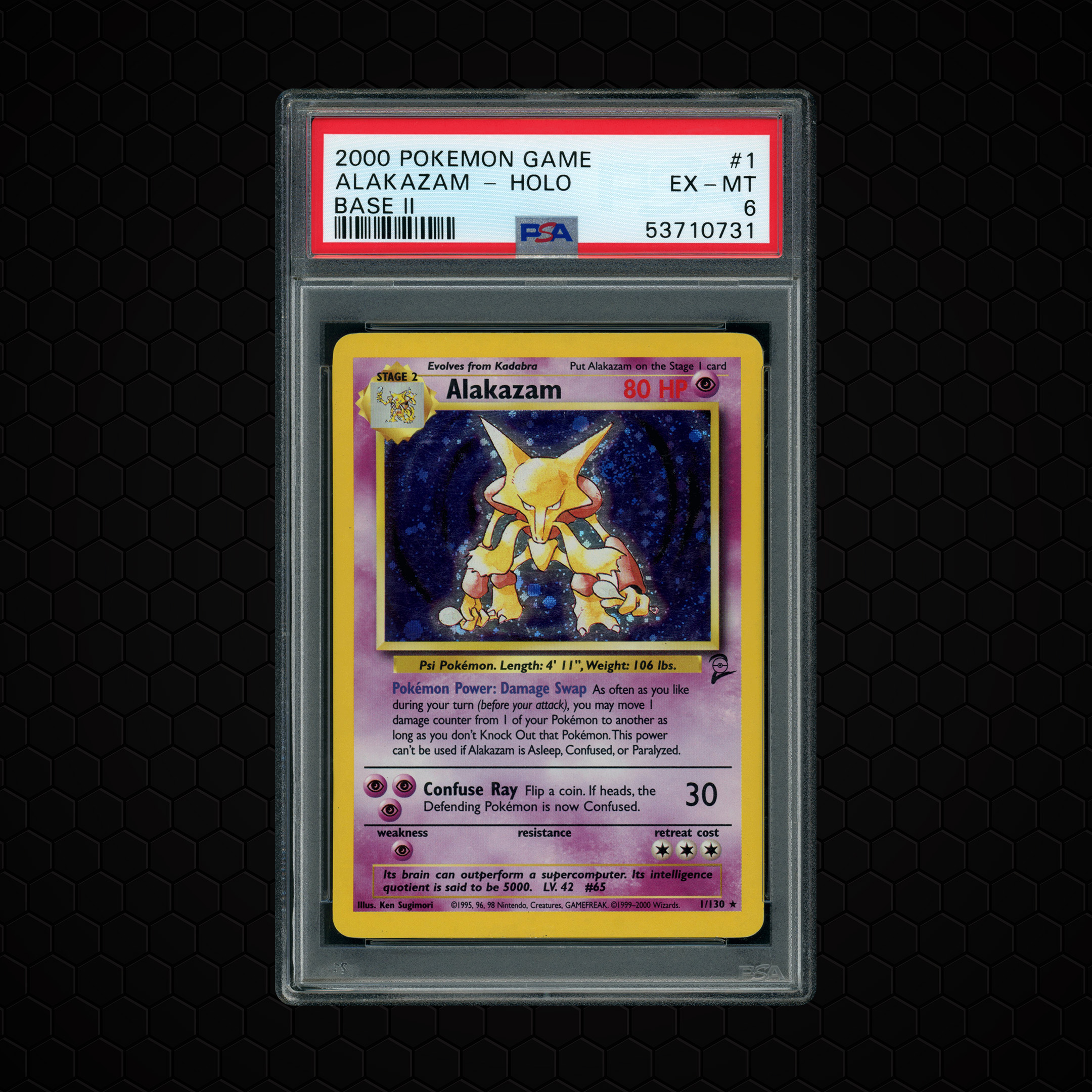 2000 Base Set 2 Alakazam #1 PSA 6