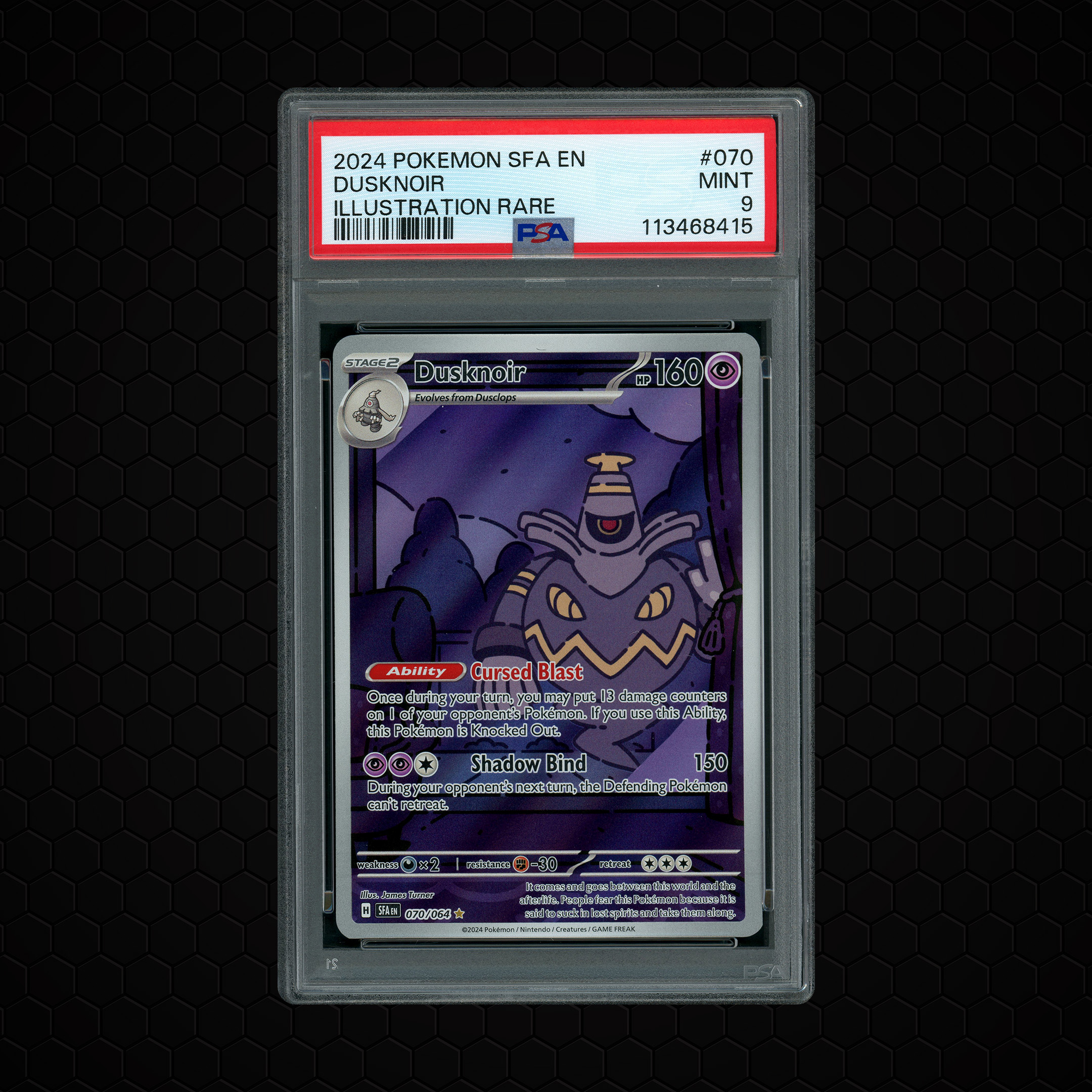 2024 Shrouded Fable Dusknoir #70 PSA 9
