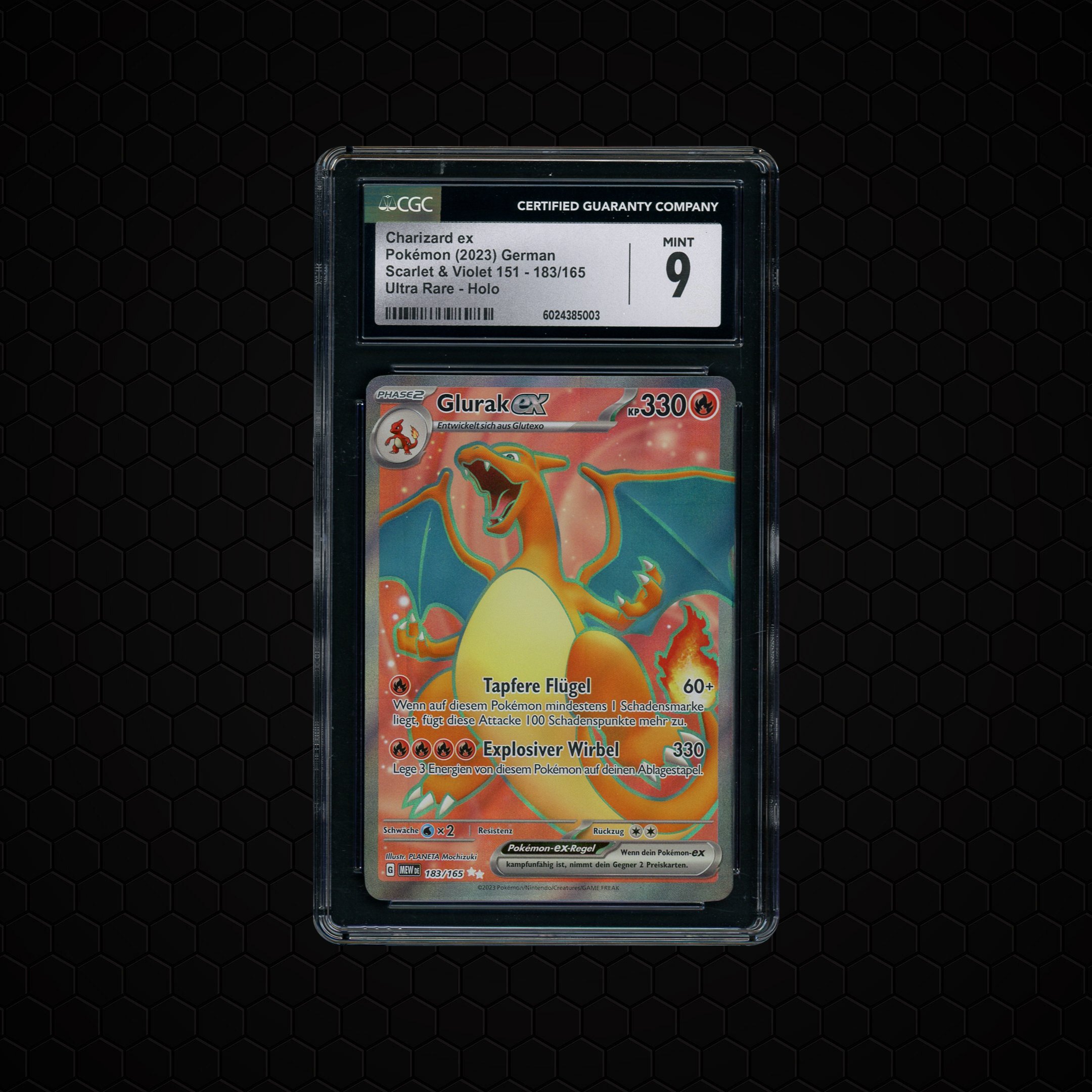 2023 German Pokemon 151 Charizard EX #183 CGC 9