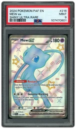 2024 Paldean Fates Mew EX #216 PSA 9 on Beezie.