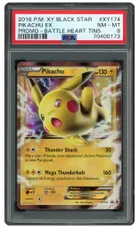 2016 Black Star Promo Pikachu EX #XY174 PSA 8