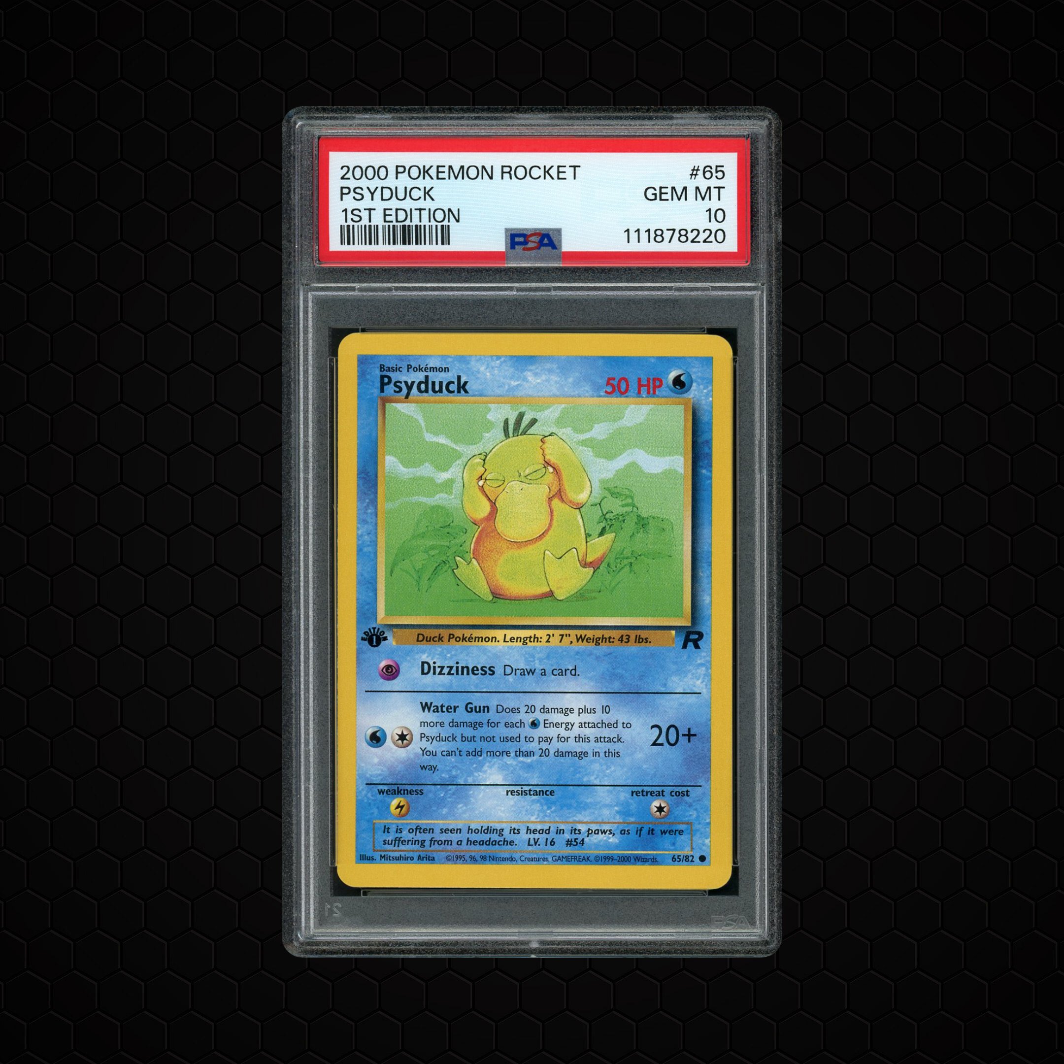 2000 Rocket 1st Edition Psyduck #65 PSA 10
