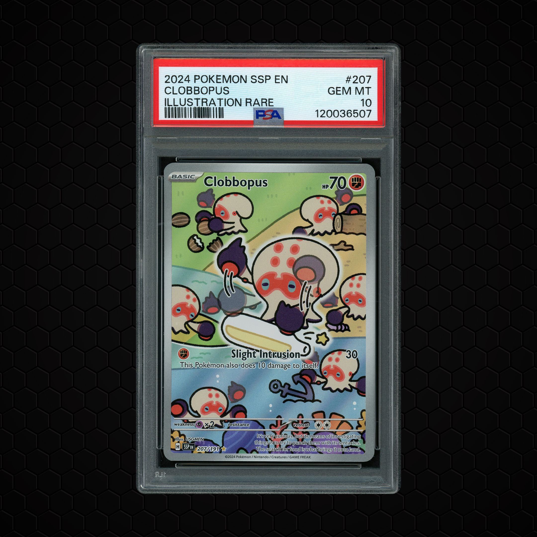 2024 Surging Sparks Clobbopus #207 PSA 10