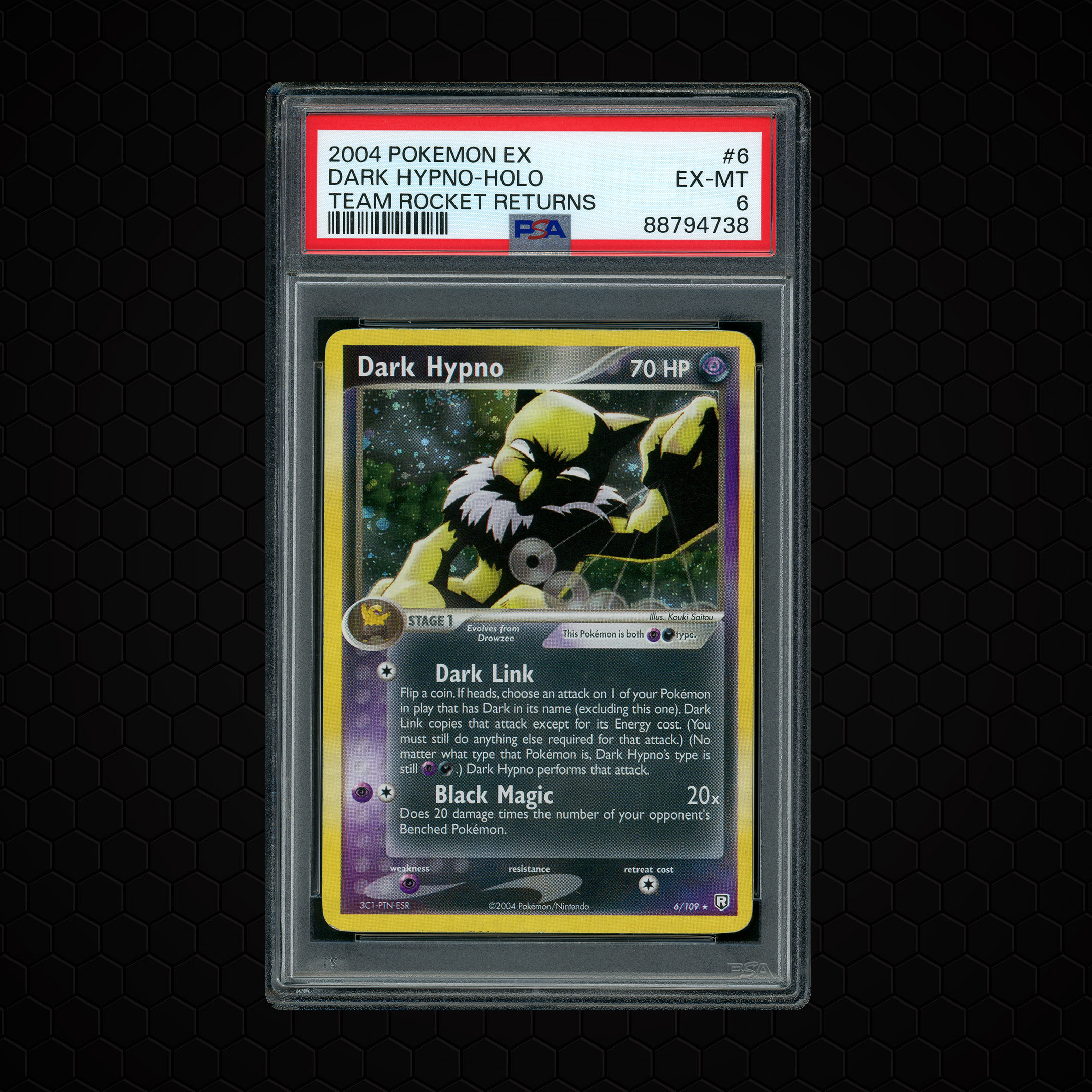 2004 Ex Team Rocket Returns Dark Hypno #6 PSA 6