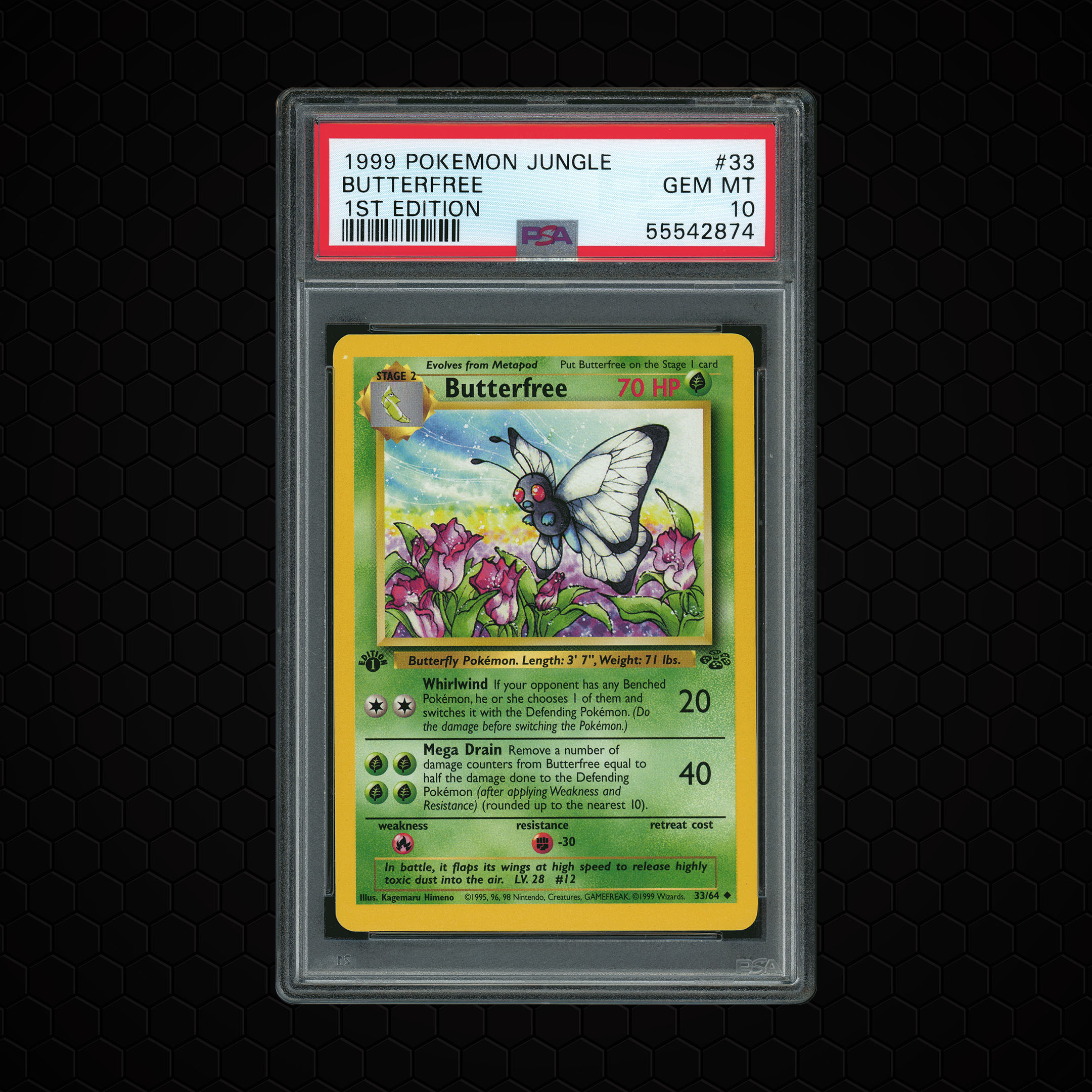 1999 Jungle 1st Edition Butterfree #33 PSA 10