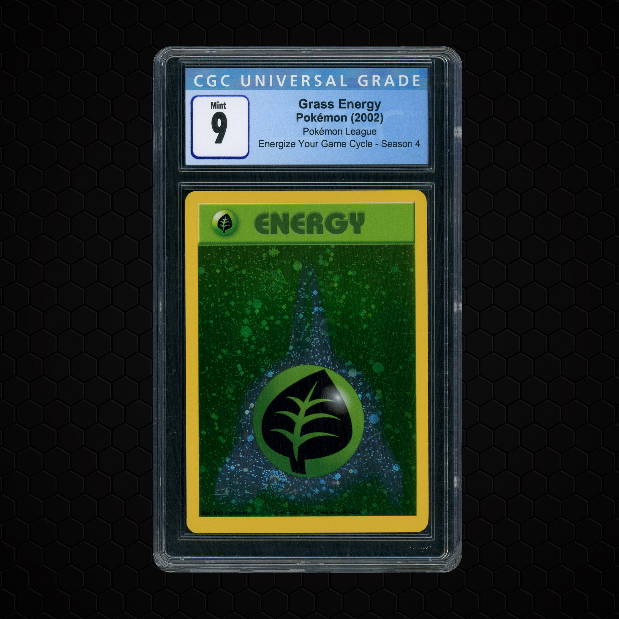 2002 Pokemon League Grass Energy CGC 9