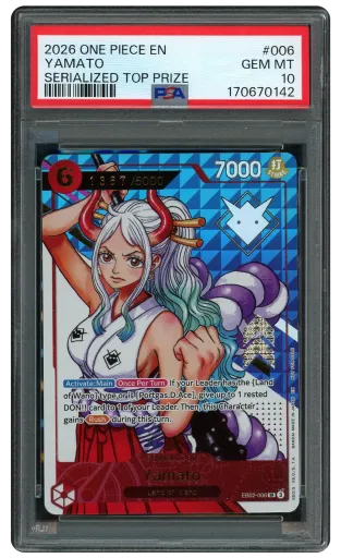 2026 Promo Serialized Top Prize Yamato #EB02-006 PSA 10