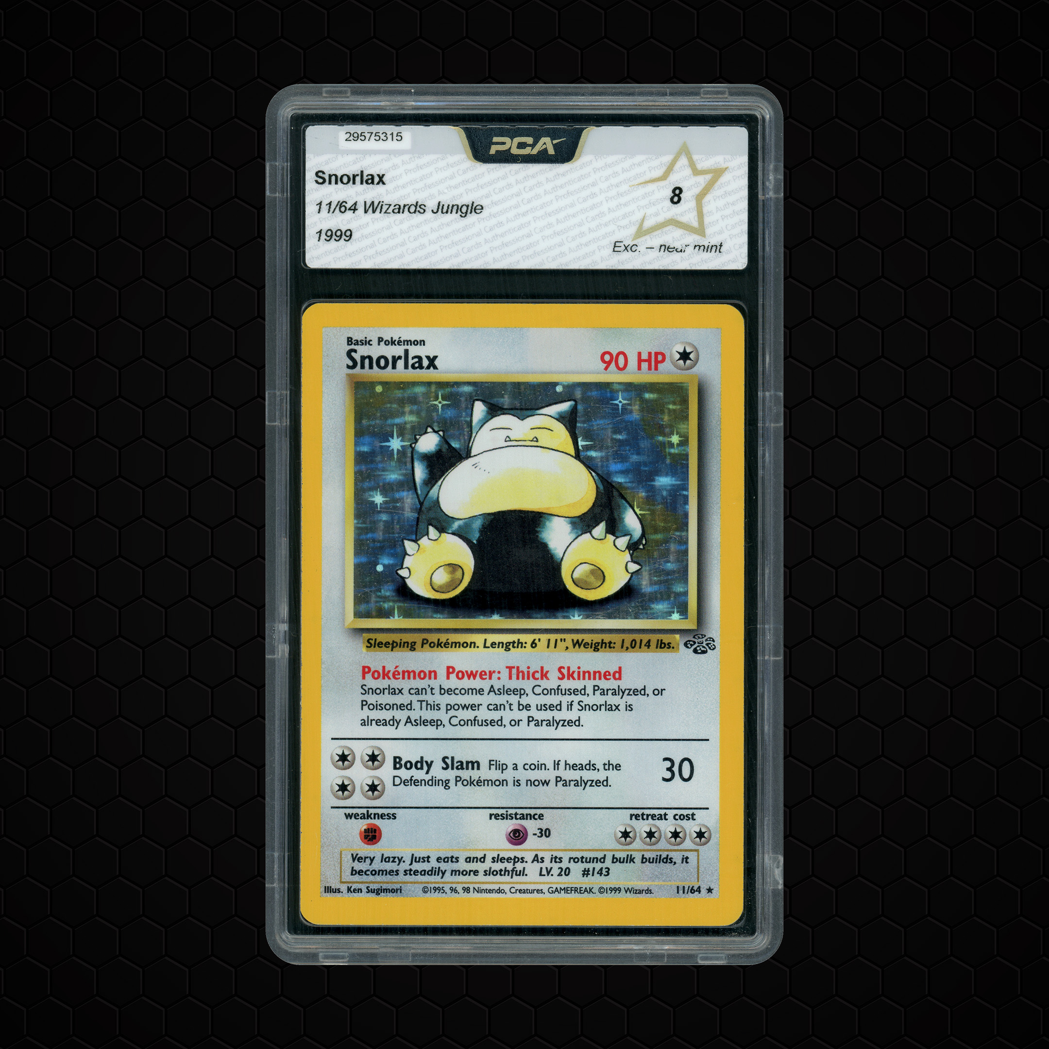 1999 Jungle Snorlax #11 PCA 8