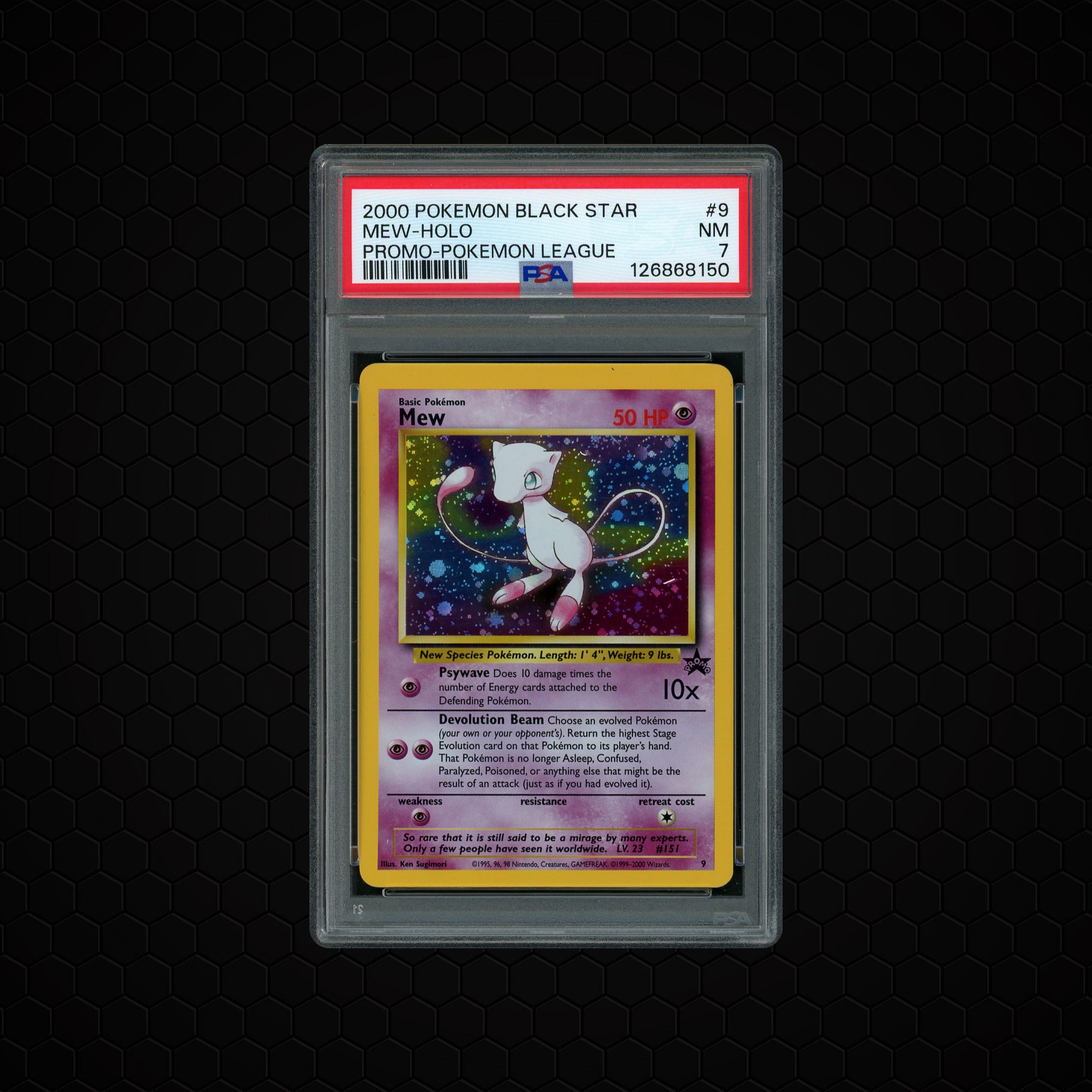 2000 Black Star Promo Mew #9 PSA 7