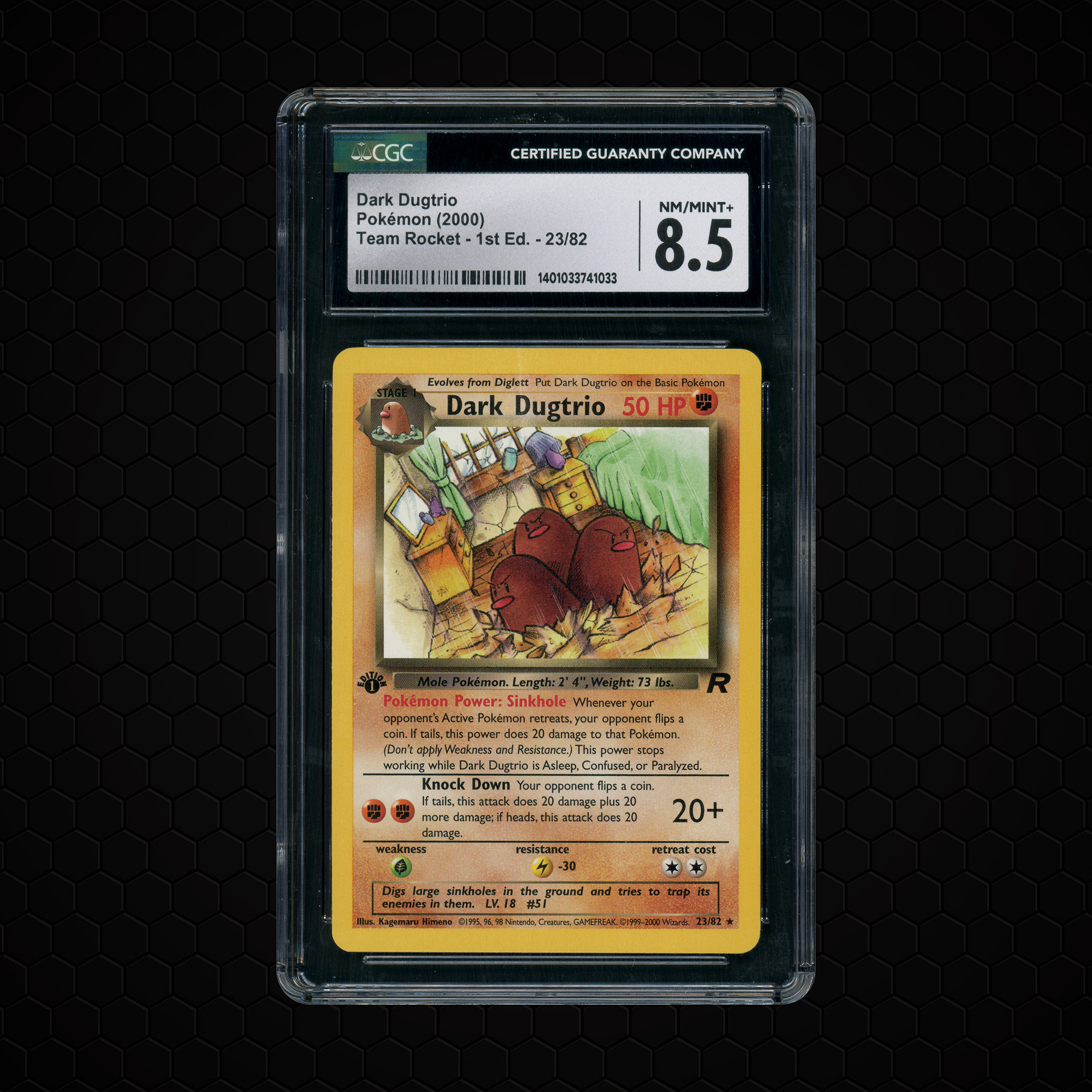 2000 Team Rocket 1st Edition Dark Dugtrio #23 CGC 8.5