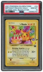2021 Celebrations Classic Collection Birthday Pikachu #24 PSA 10 on Beezie.