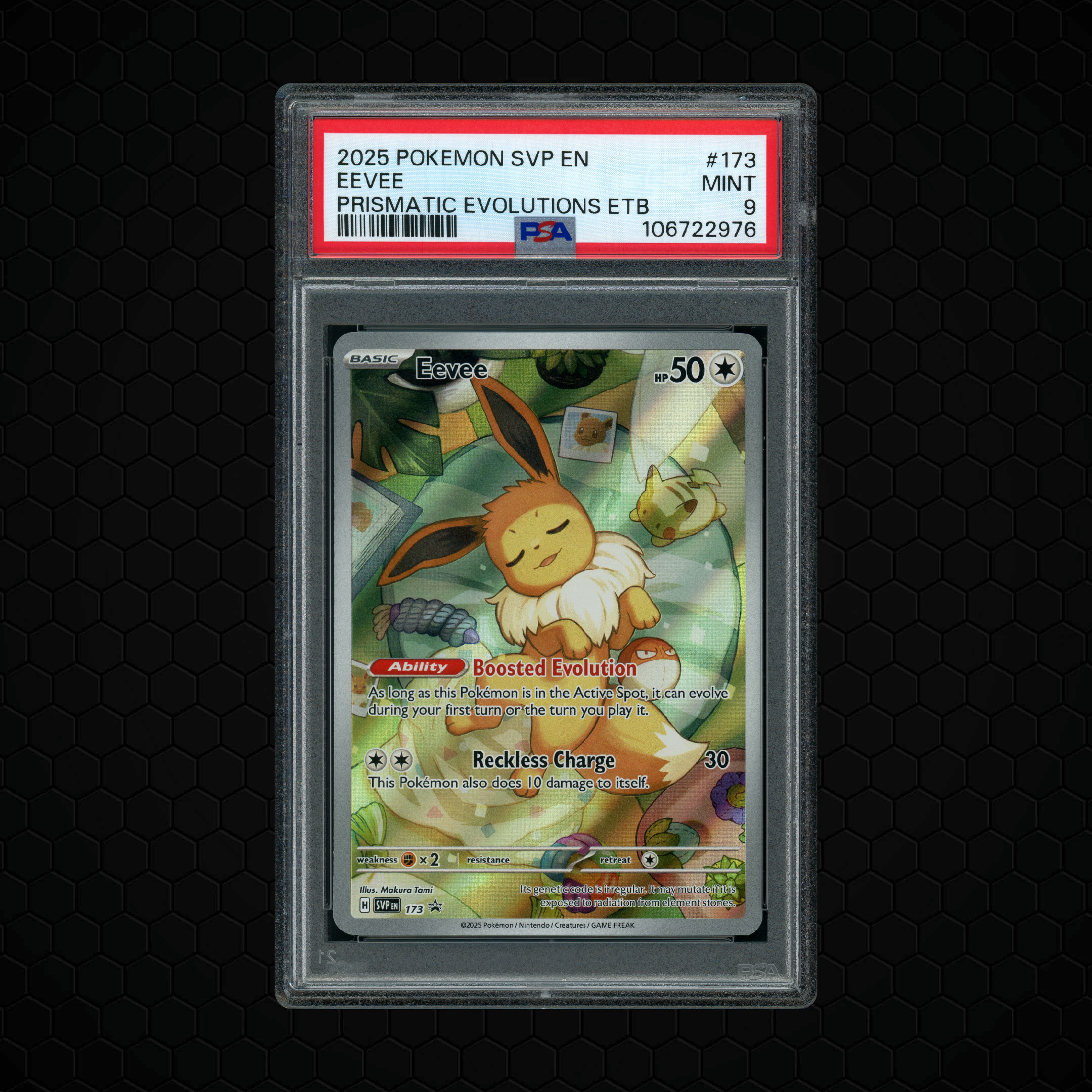 2025 Prismatic Evolutions Eevee #173 PSA 9