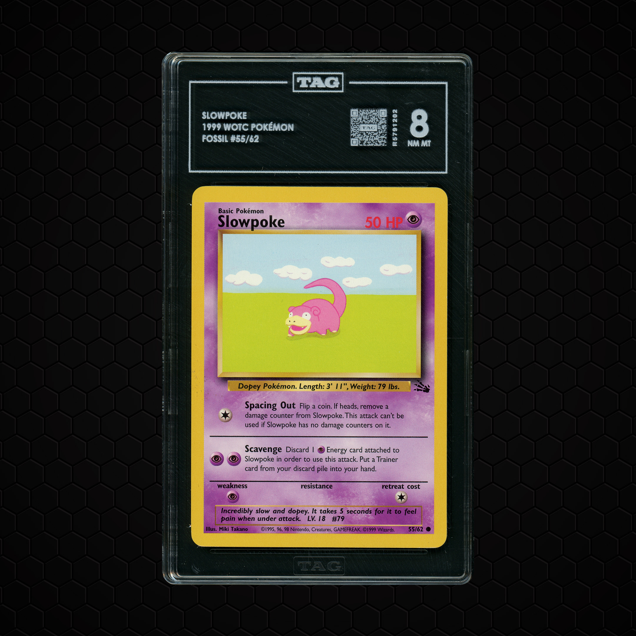 1999 Fossil Slowpoke #55 TAG 8