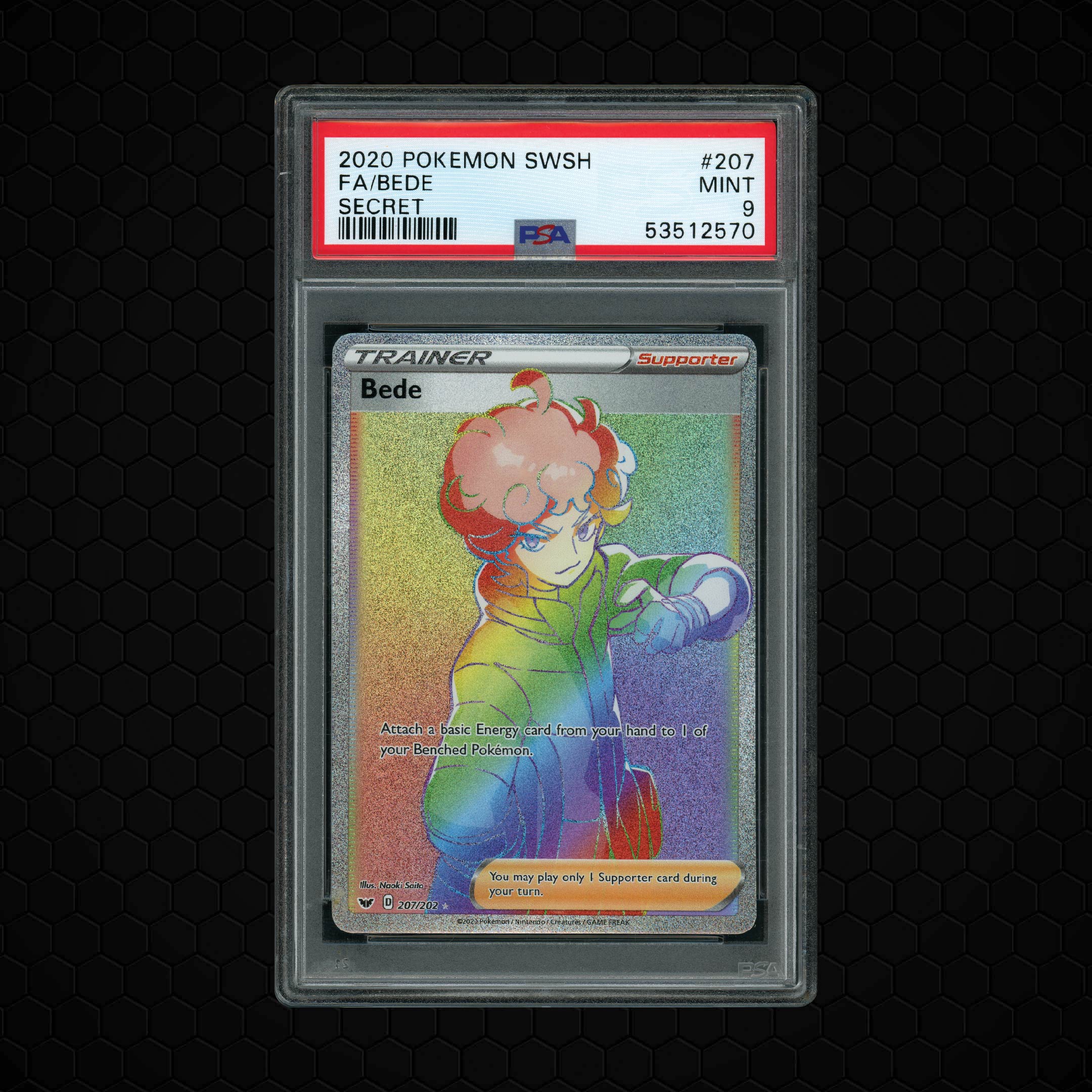 2020 Sword & Shield Bede #207 PSA 9
